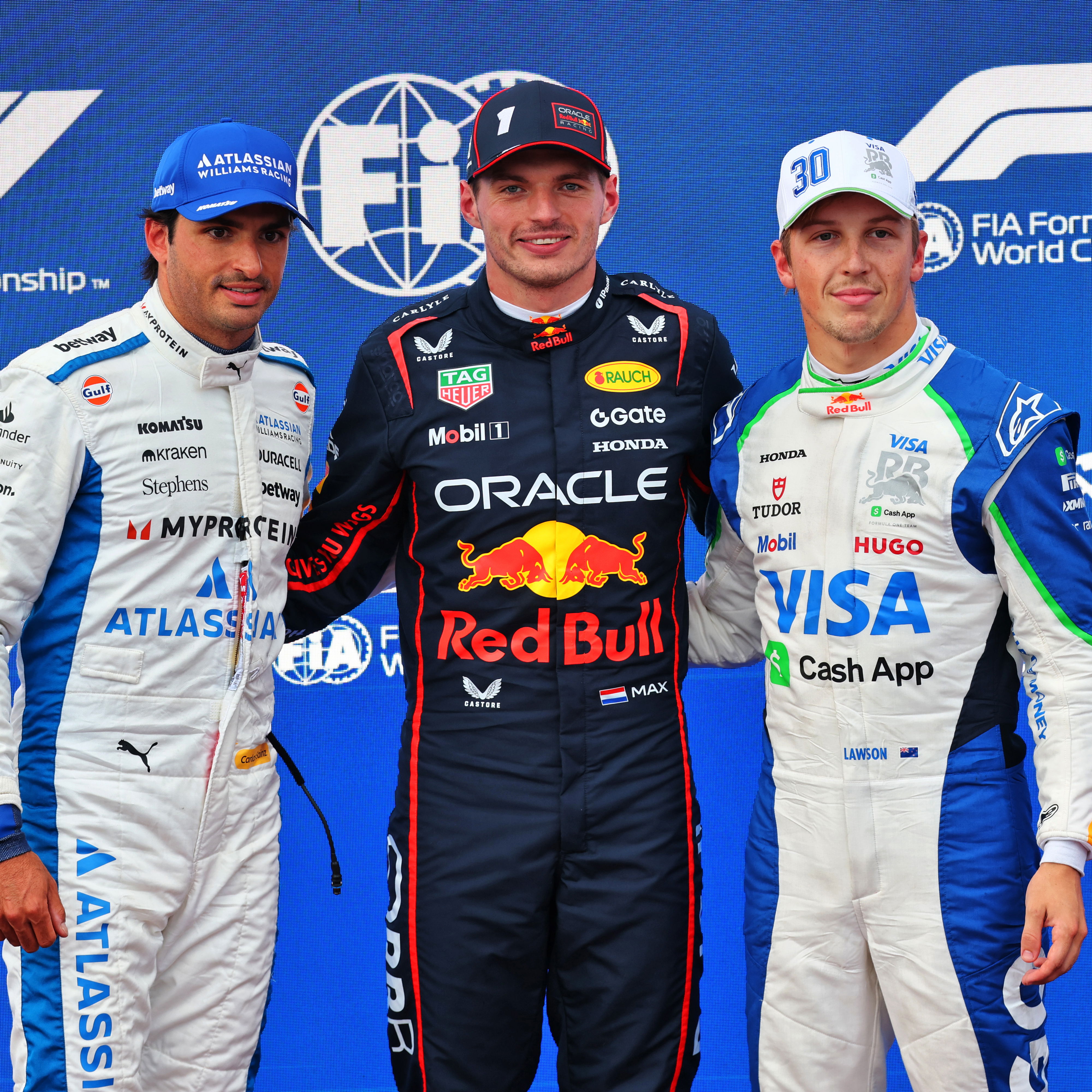 Top 3 in qualifying at the Azerbaijan Grand Prix