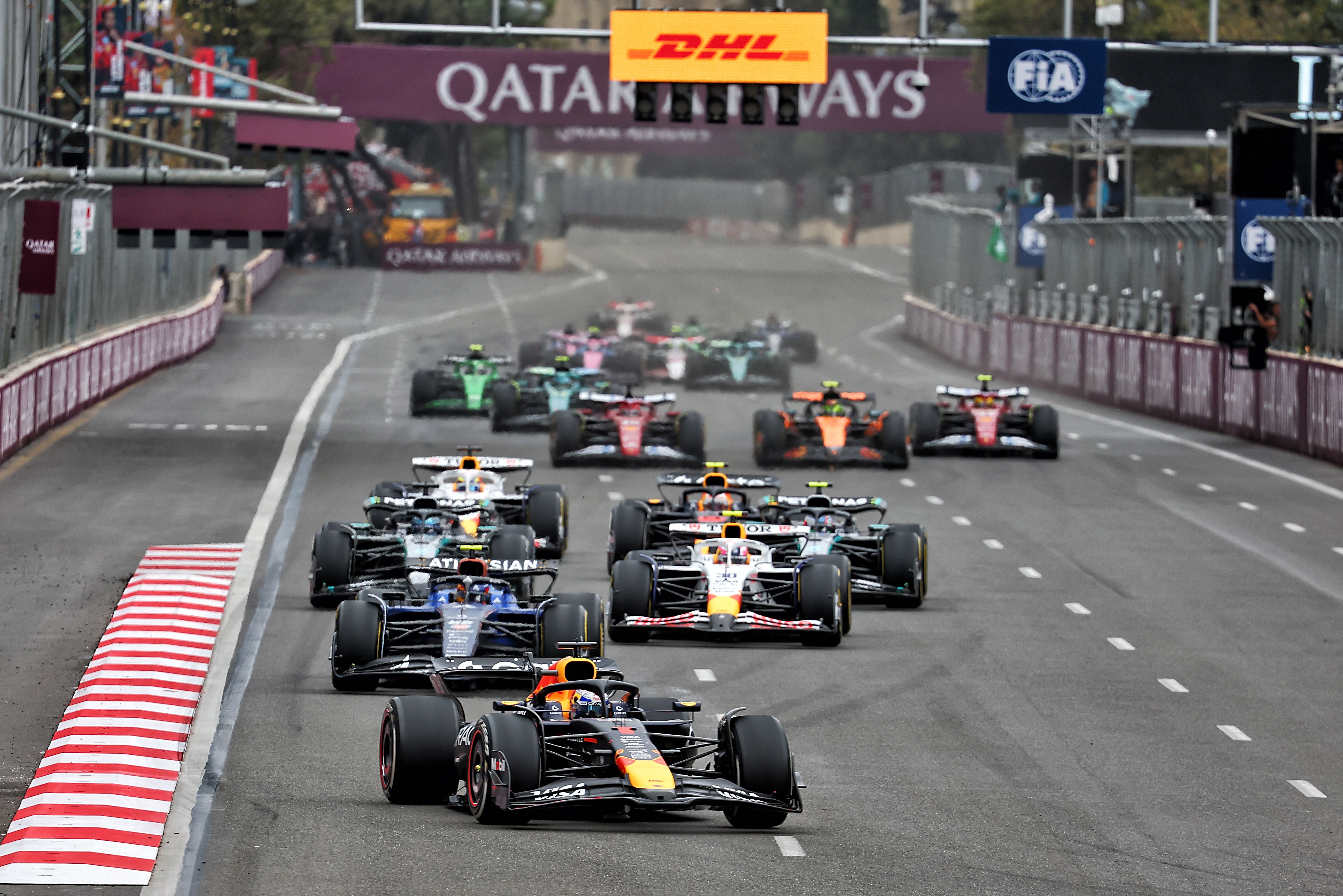 Verstappen leads the Azerbaijan Grand Prix