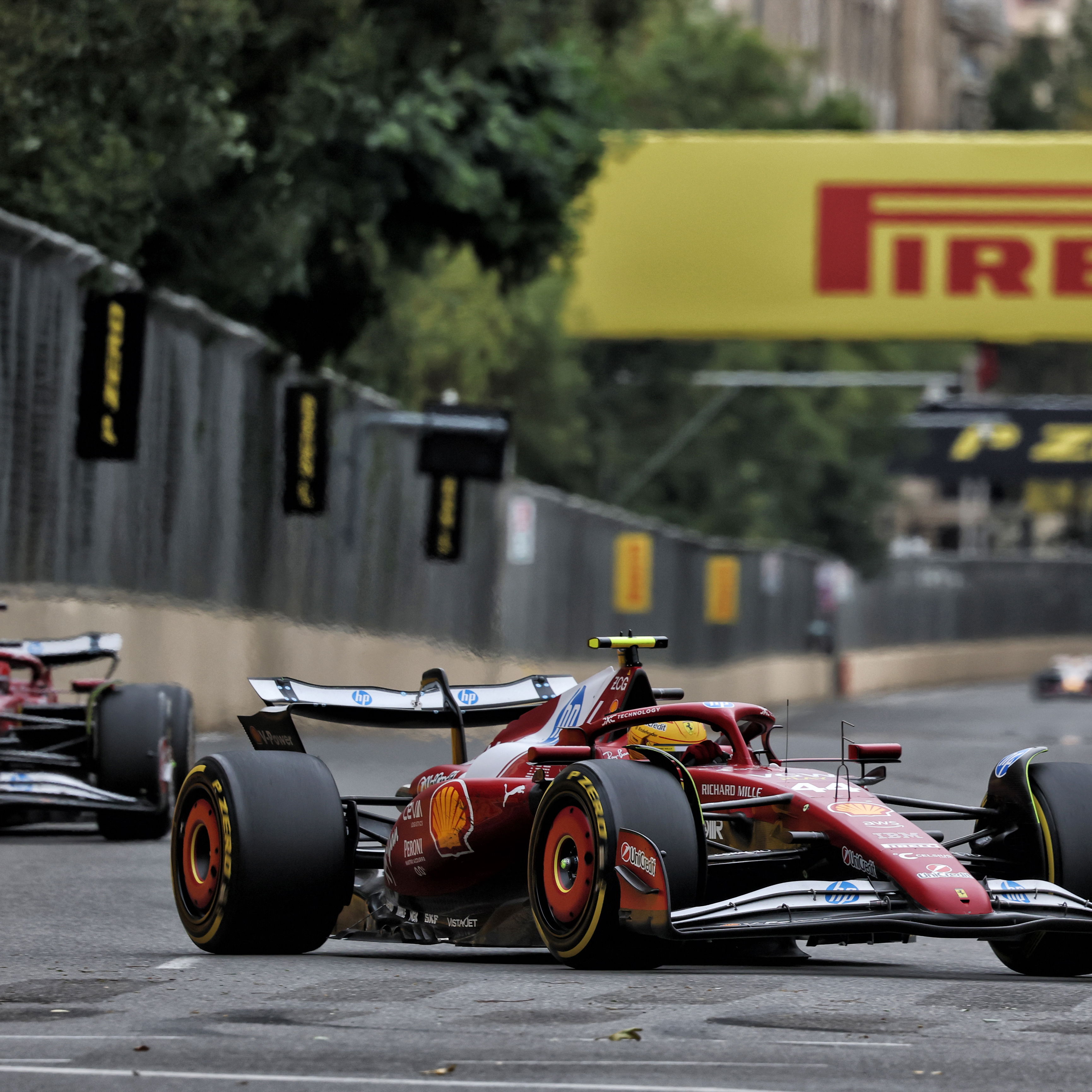 Lewis Hamilton finished one place ahead of Charles Leclerc 