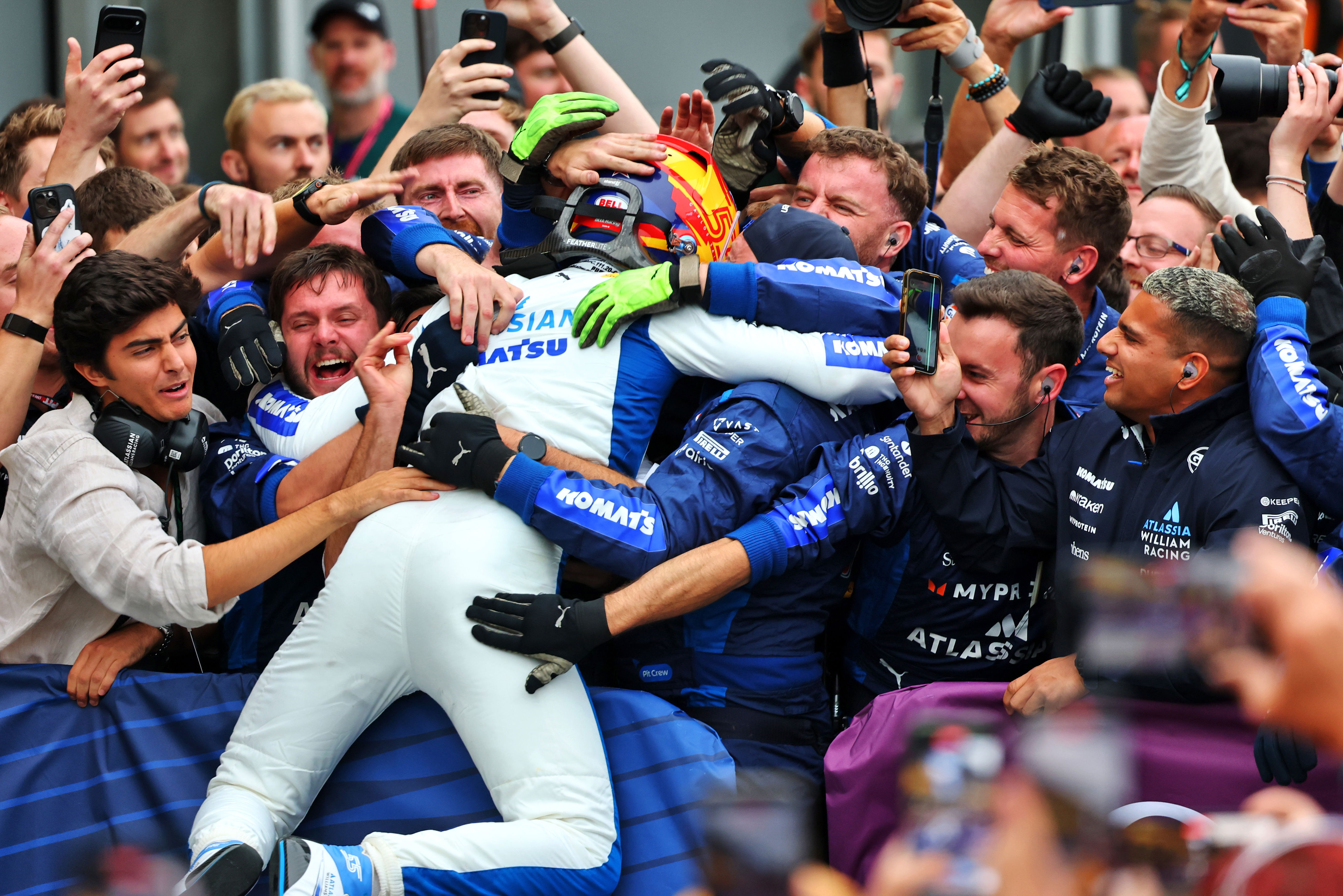 Sainz wildly celebrated a milestone Williams podium