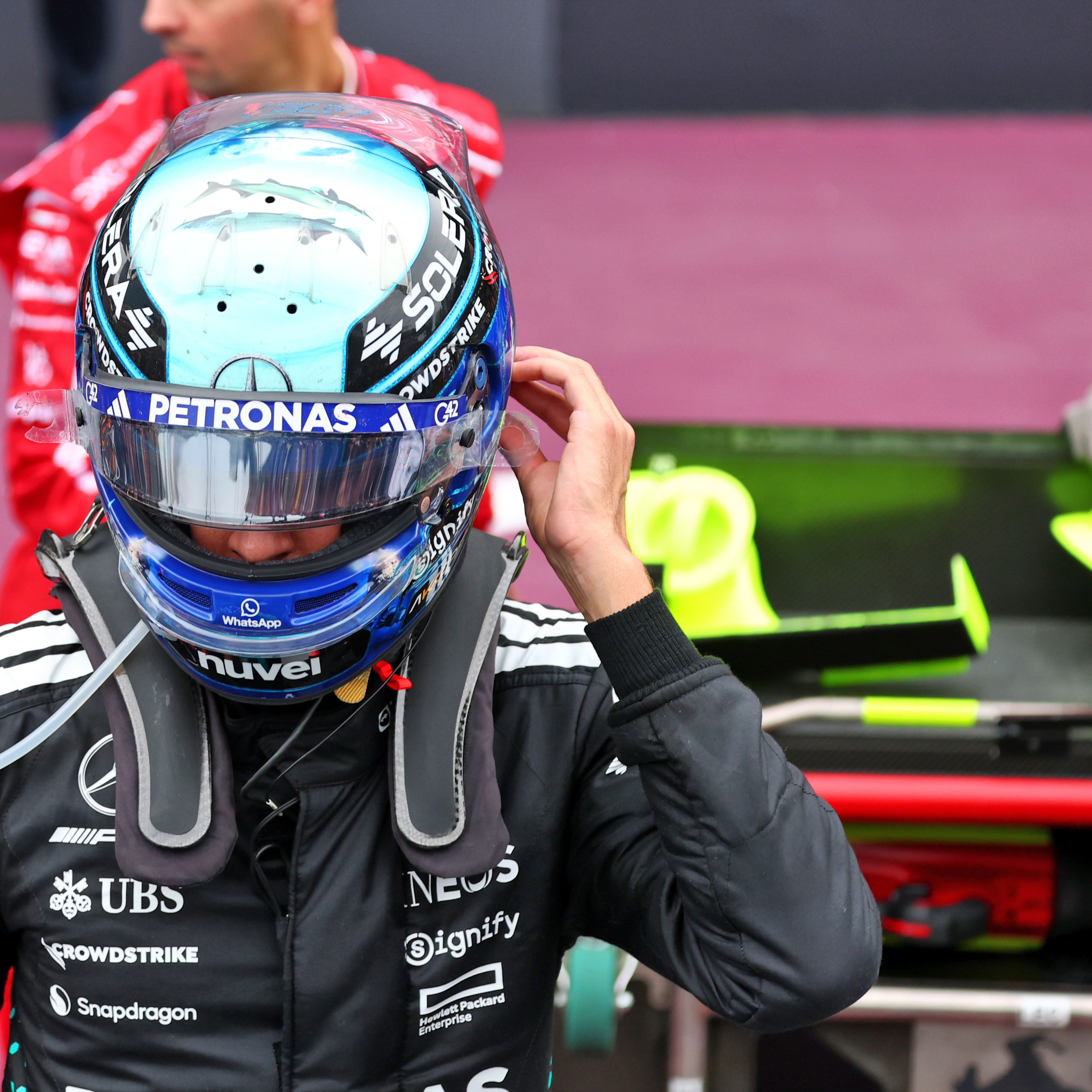 Russell battled illness all weekend in Baku