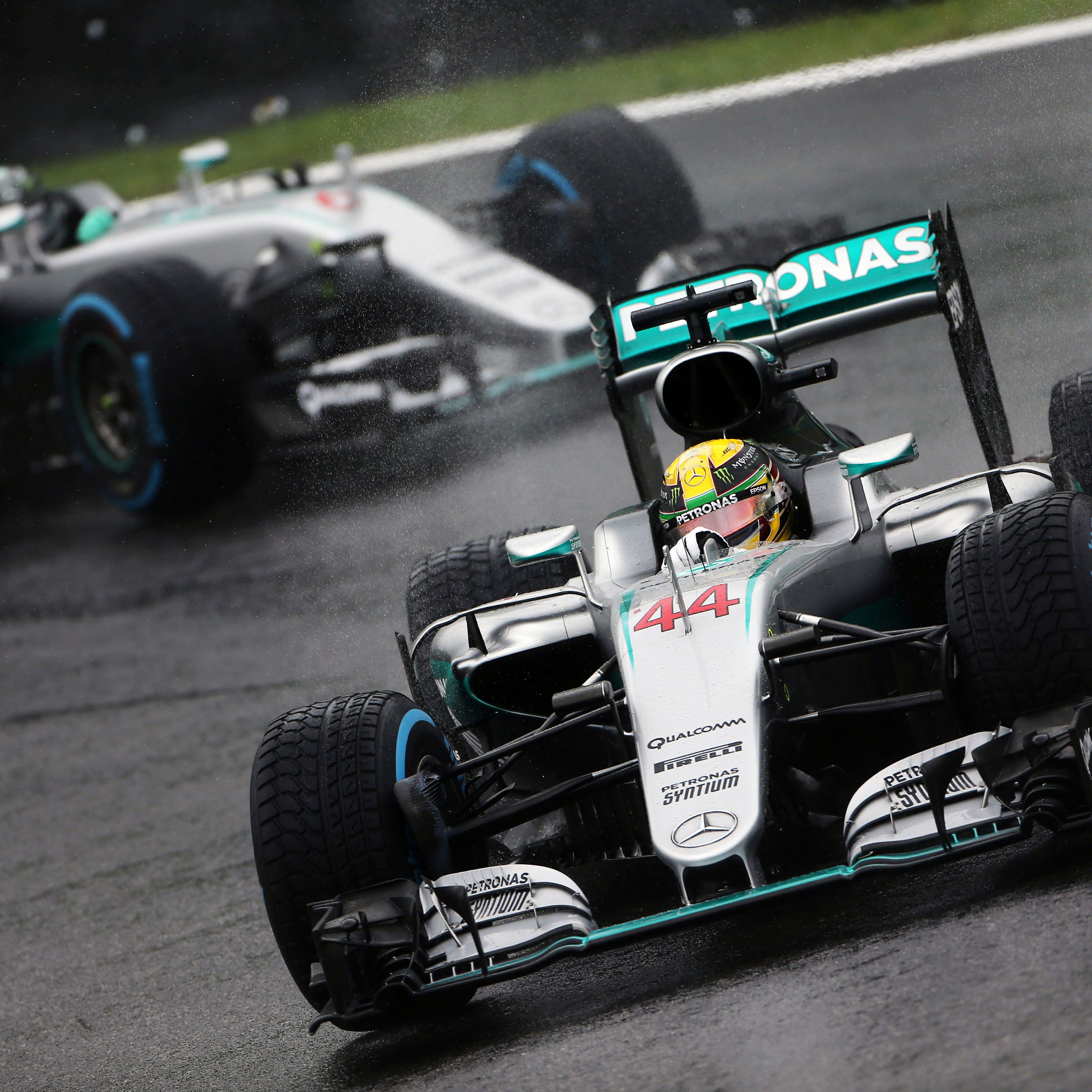 Hamilton and Rosberg engaged in intense F1 title battles