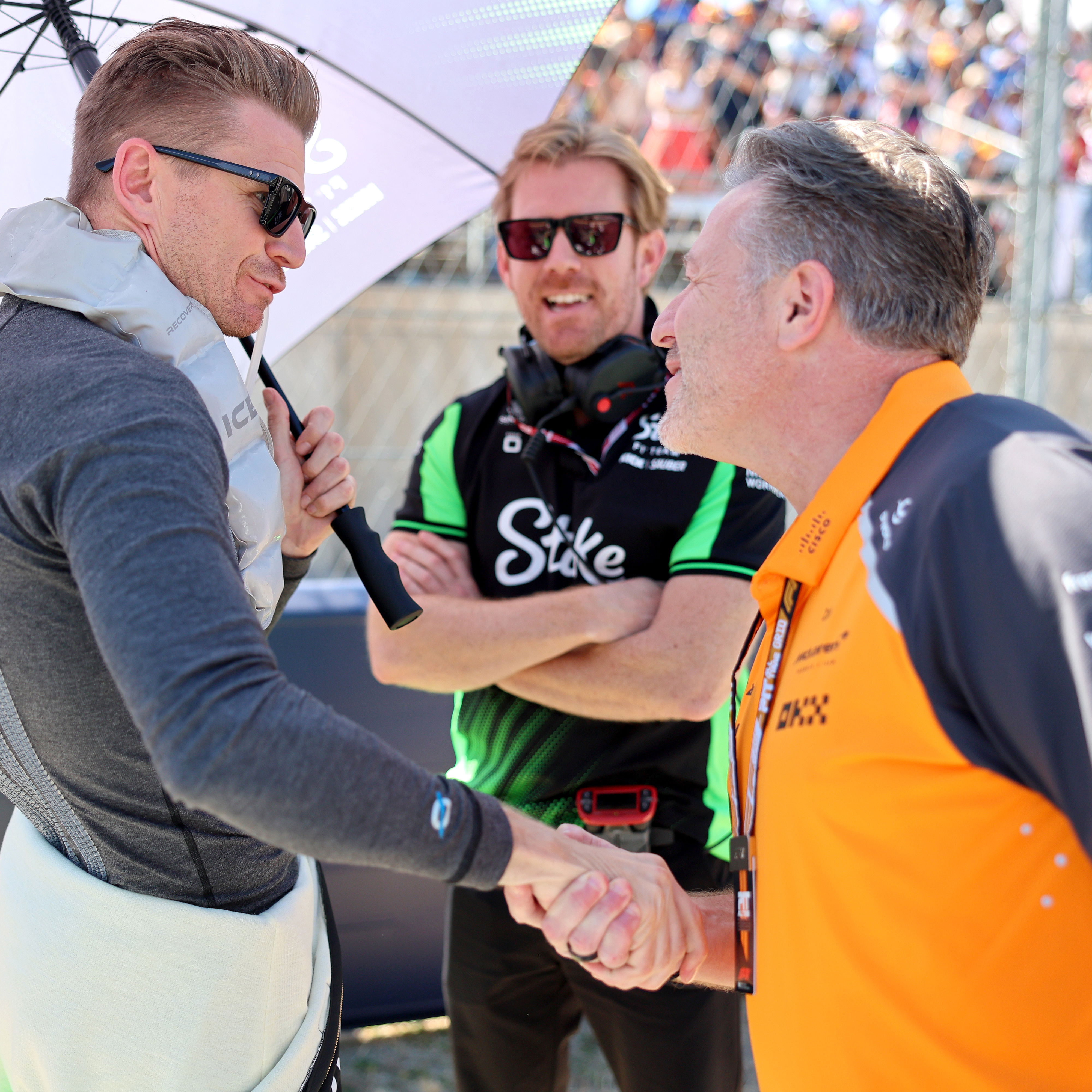 Hulkenberg and McLaren boss Brown 