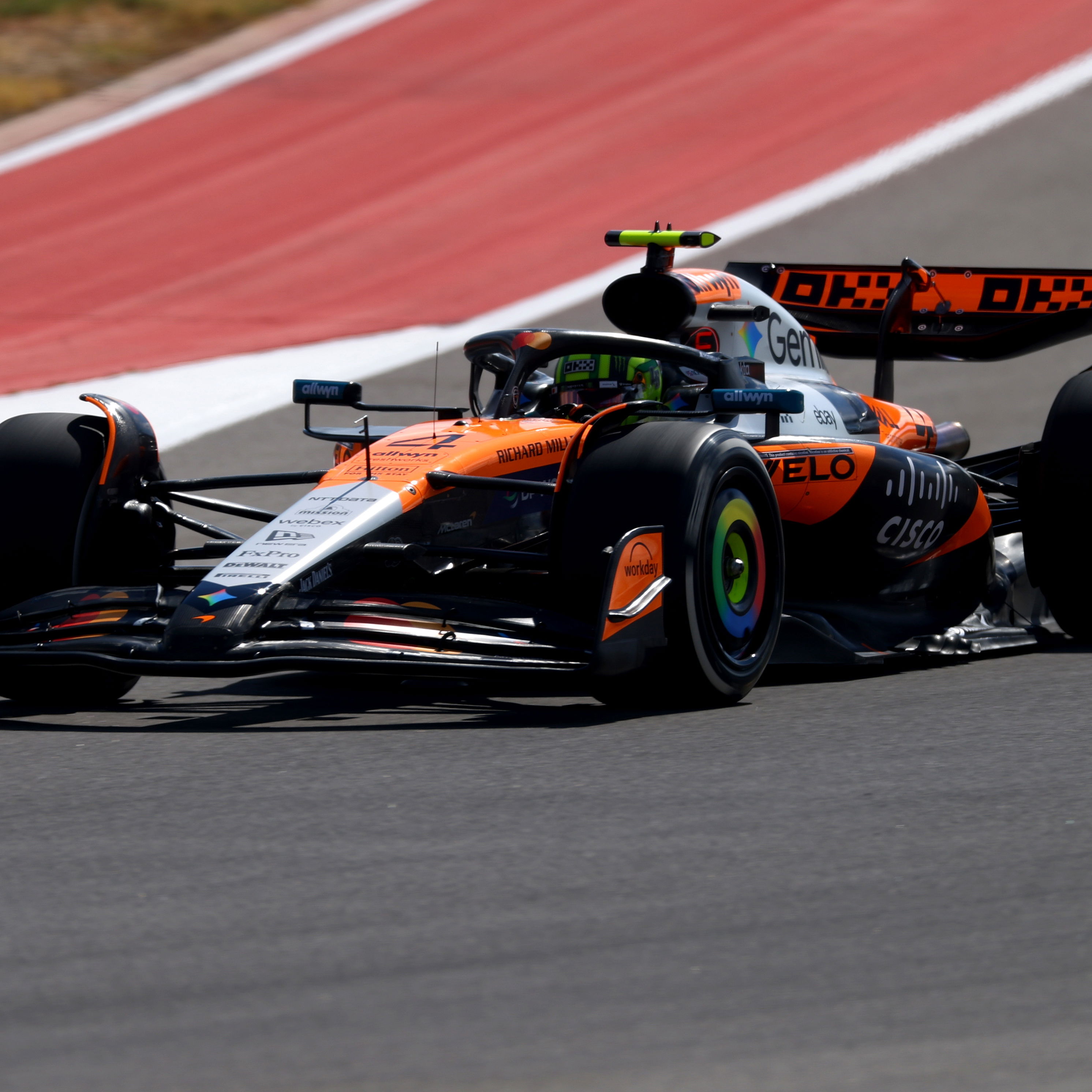 Lando Norris starts second for the US sprint 