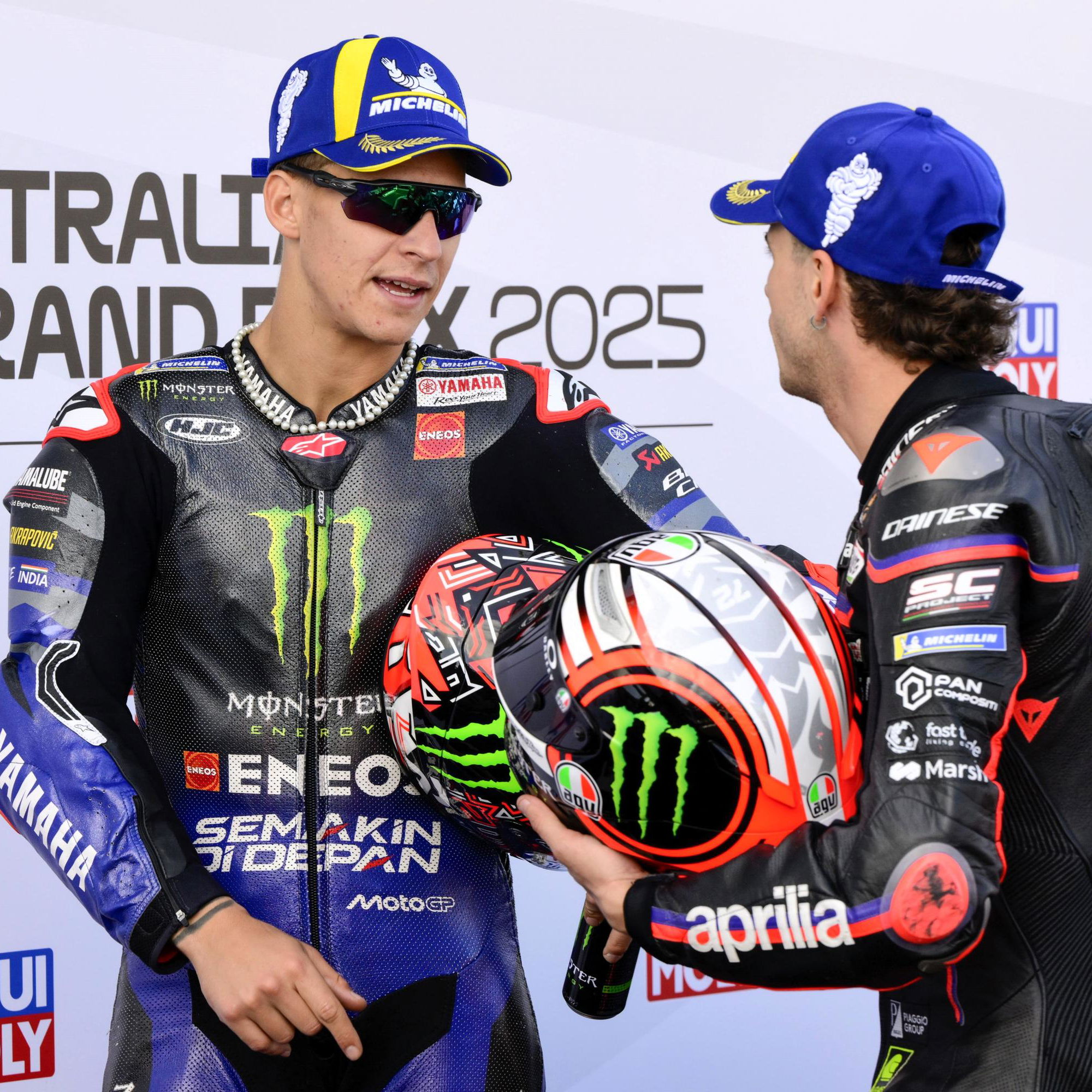 Fabio Quartararo, Marco Bezzecchi, 2025 Australian MotoGP qualifying