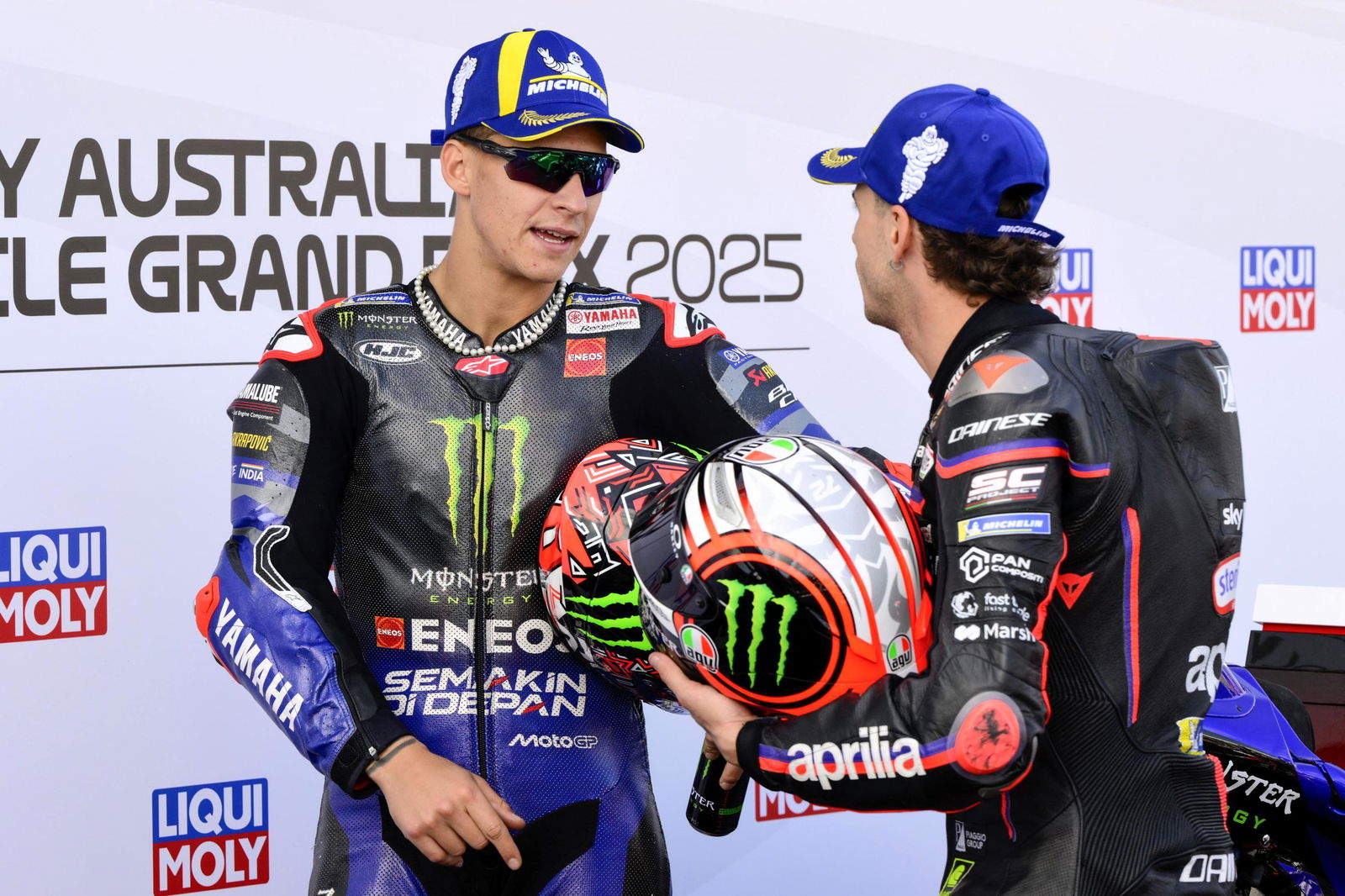 Fabio Quartararo, Marco Bezzecchi, 2025 Australian MotoGP qualifying