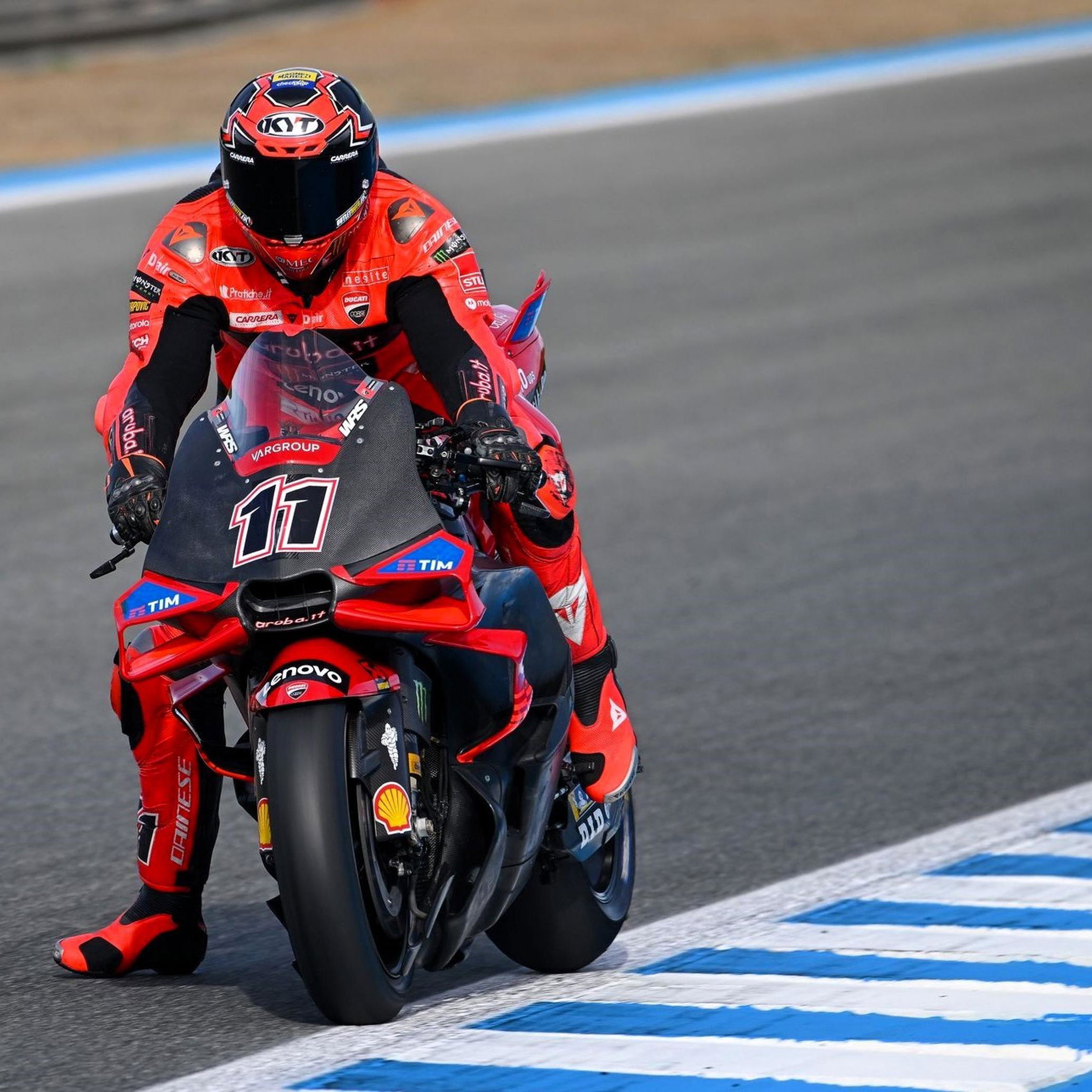 Nicolo Bulega tests Ducati Desmosedici at Jerez