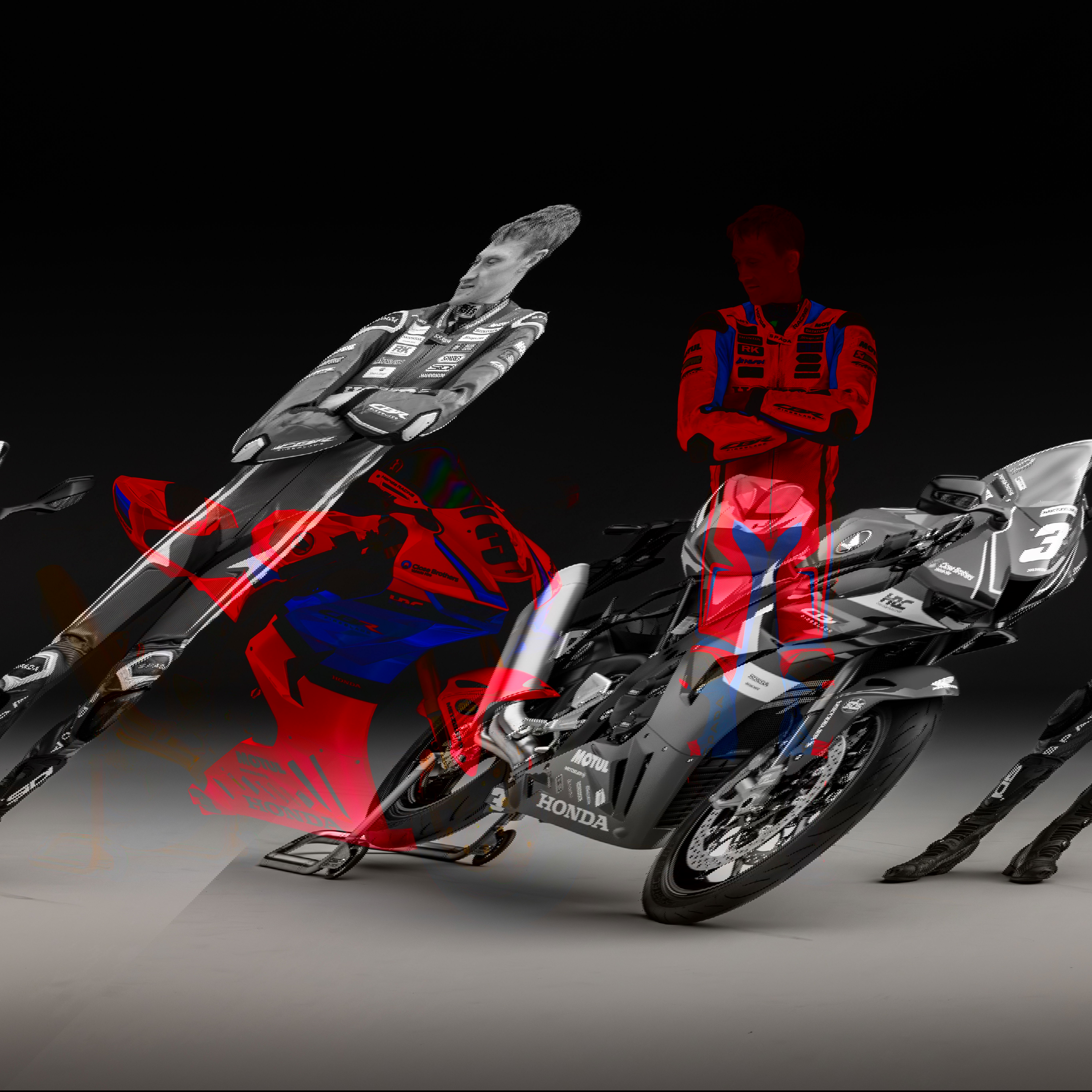 Dean Harrison with special edition Fireblade. Credit: Honda UK.