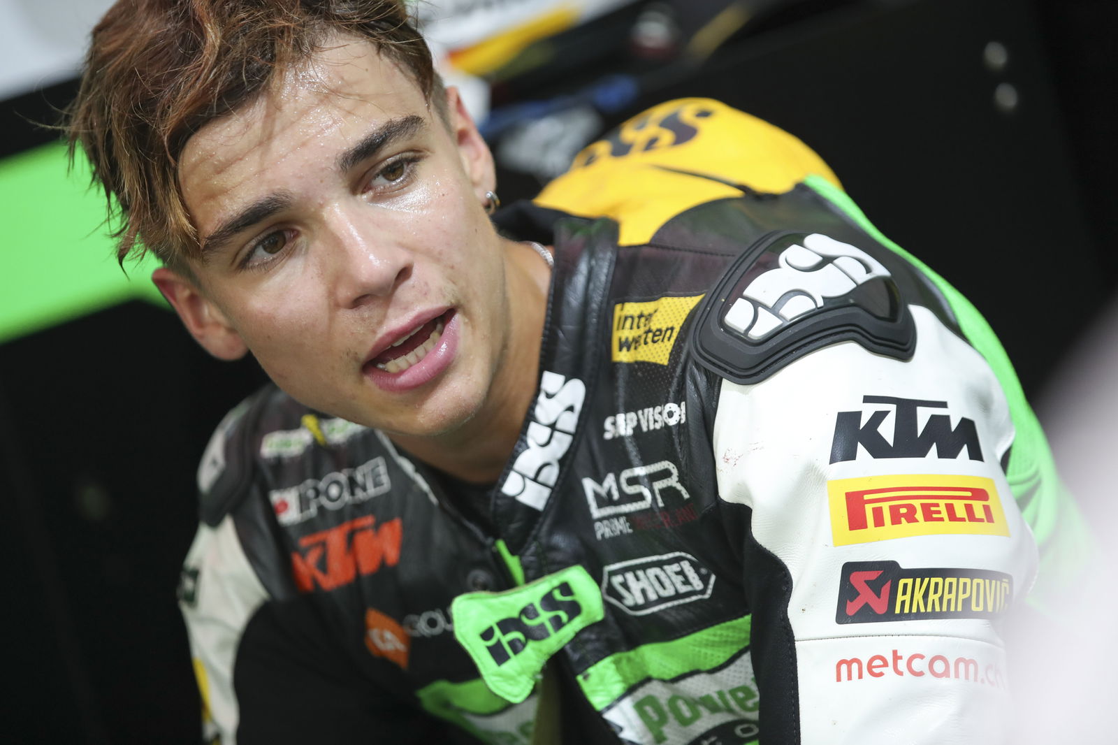 Noah Dettwiler, 2025 Moto3 Austrian Grand Prix, pit box. Credit: Gold and Goose.