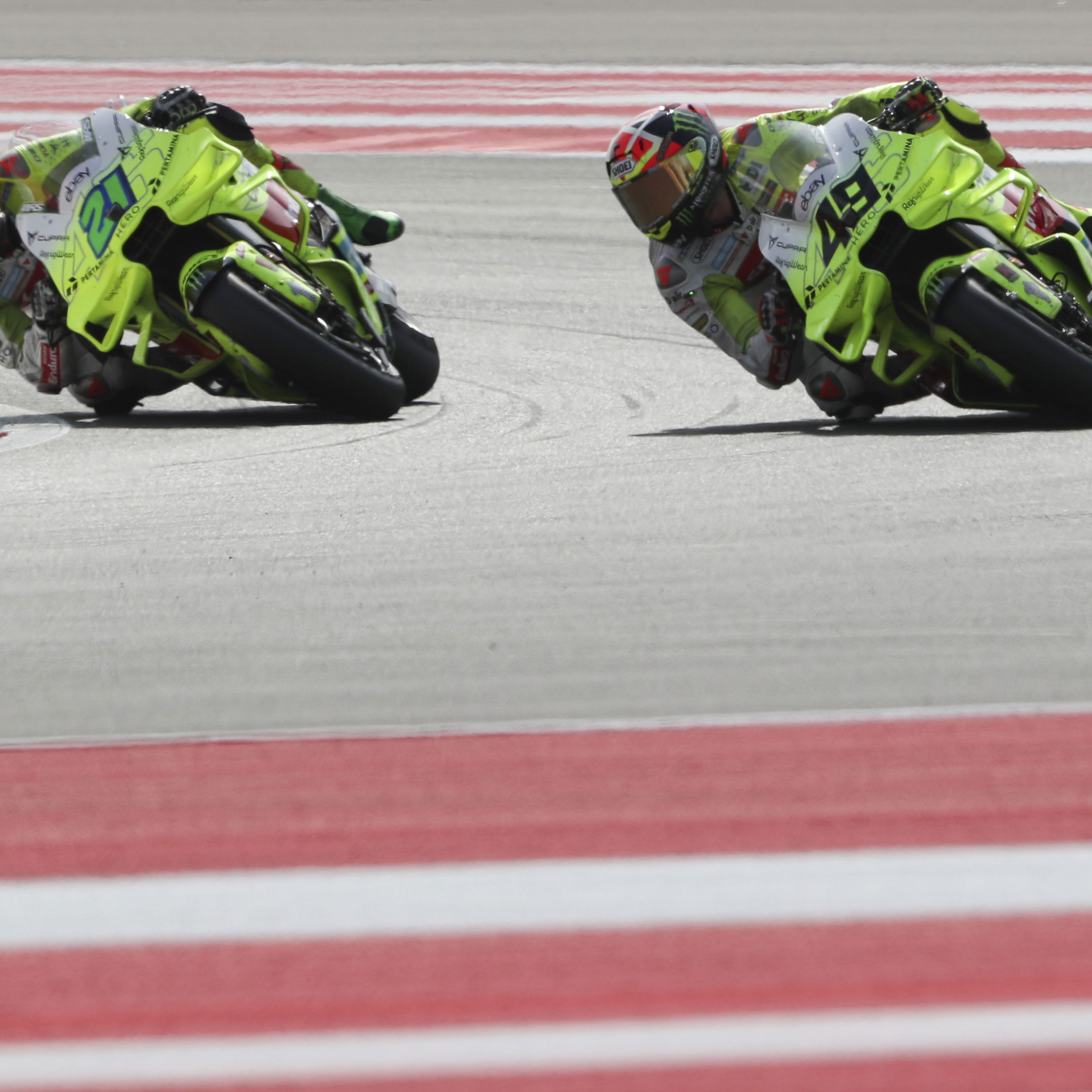 Franco Morbidelli, Fabio Di Giannantonio, 2025 MotoGP Indonesian Grand Prix, Sprint. Credit: Gold and Goose.
