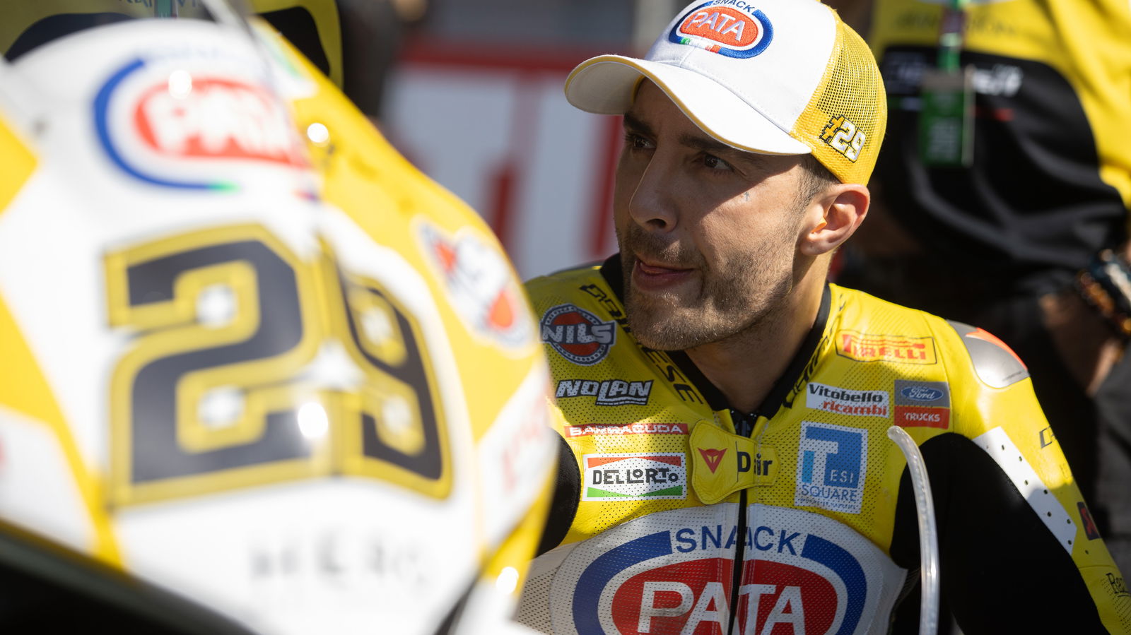 Andrea Iannone, 2025 Estoril WorldSBK, grid. Credit: Gold and Goose.
