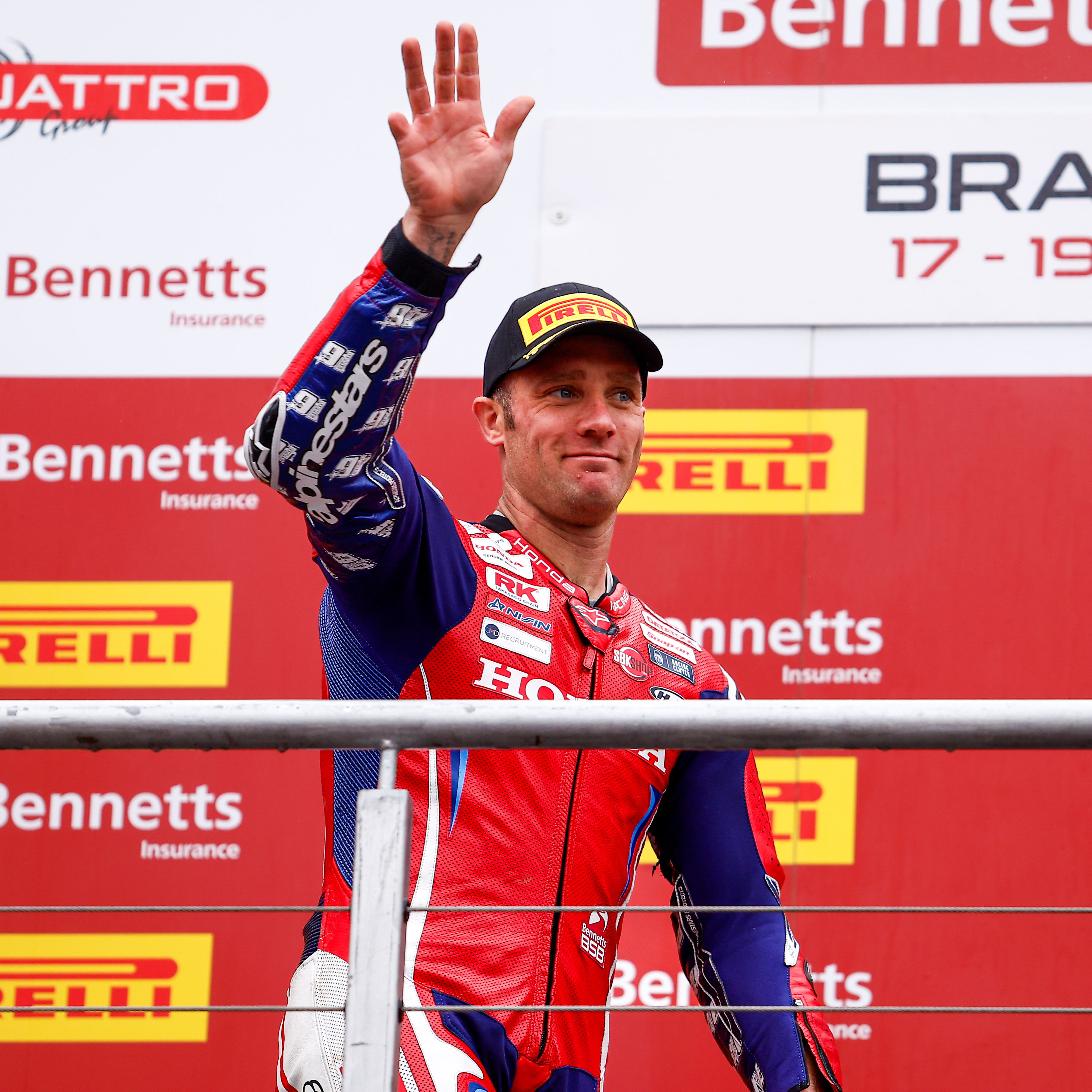 Tommy Bridewell, 2025 Brands Hatch (2) BSB, podium. Credit: Honda Racing UK.