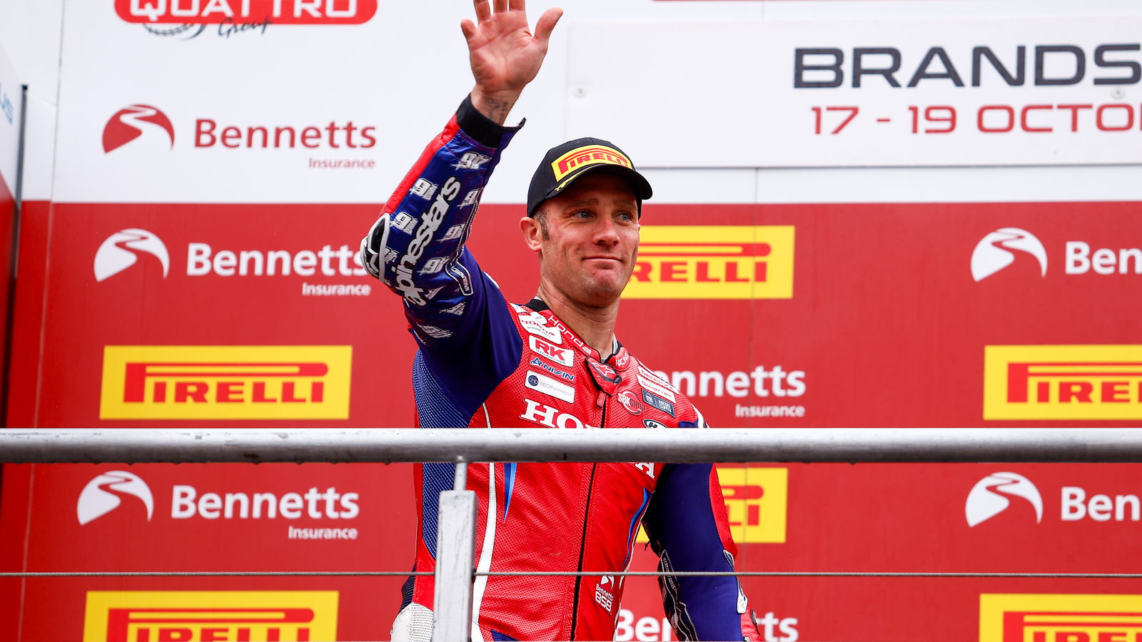 Tommy Bridewell, 2025 Brands Hatch (2) BSB, podium. Credit: Honda Racing UK.