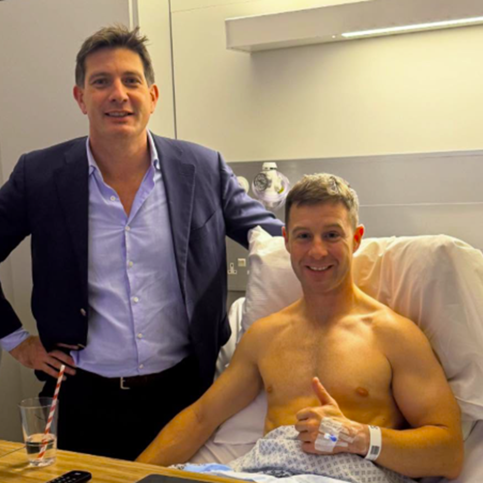 Jonathan Rea after post-season knee surgery. Credit: Instagram/Jonathan Rea.