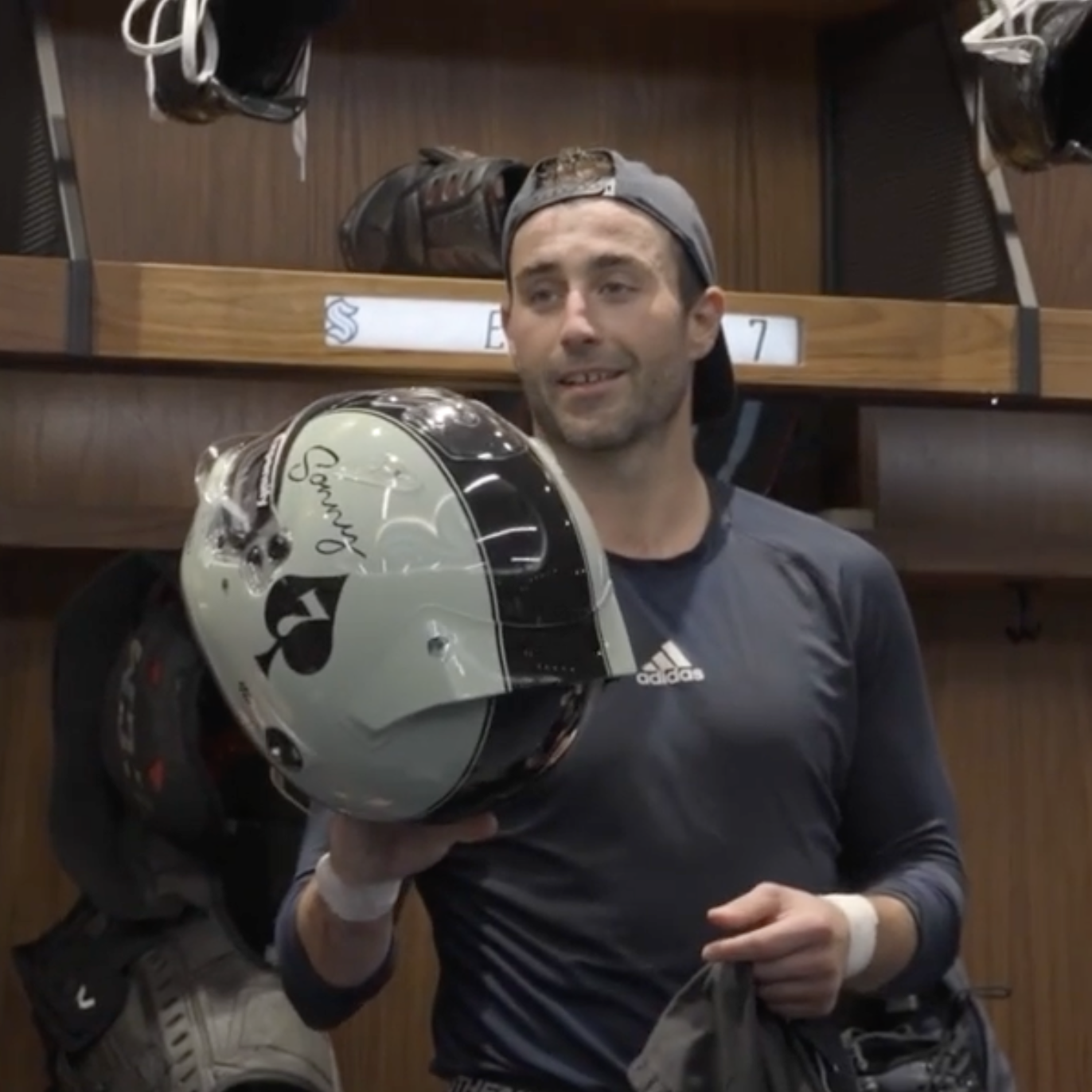 Sonny Hayes F1 helmet replica for the Seattle Kraken NHL team