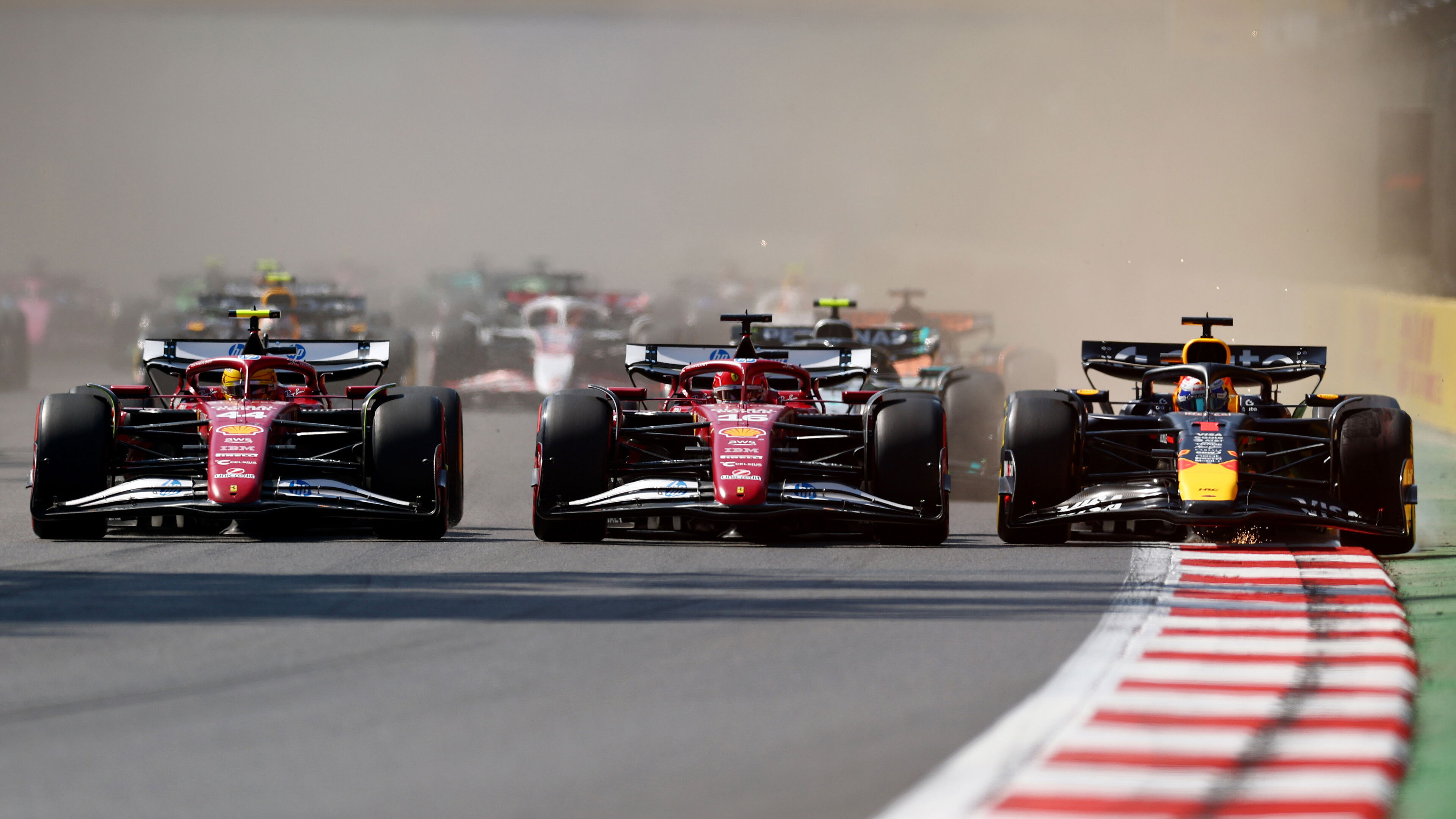 The start of the Mexico City GP was a huge talking point