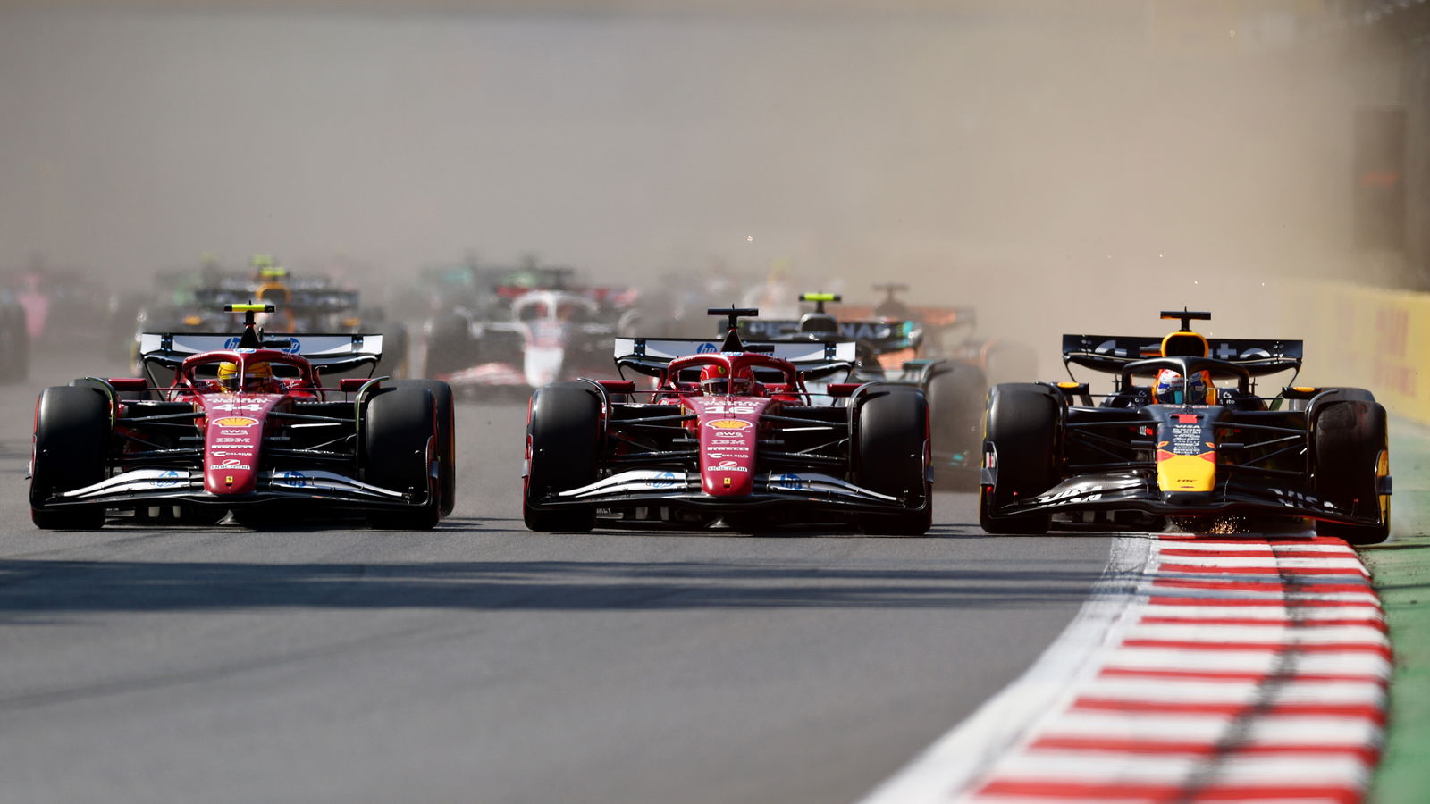 The start of the Mexico City GP was a huge talking point