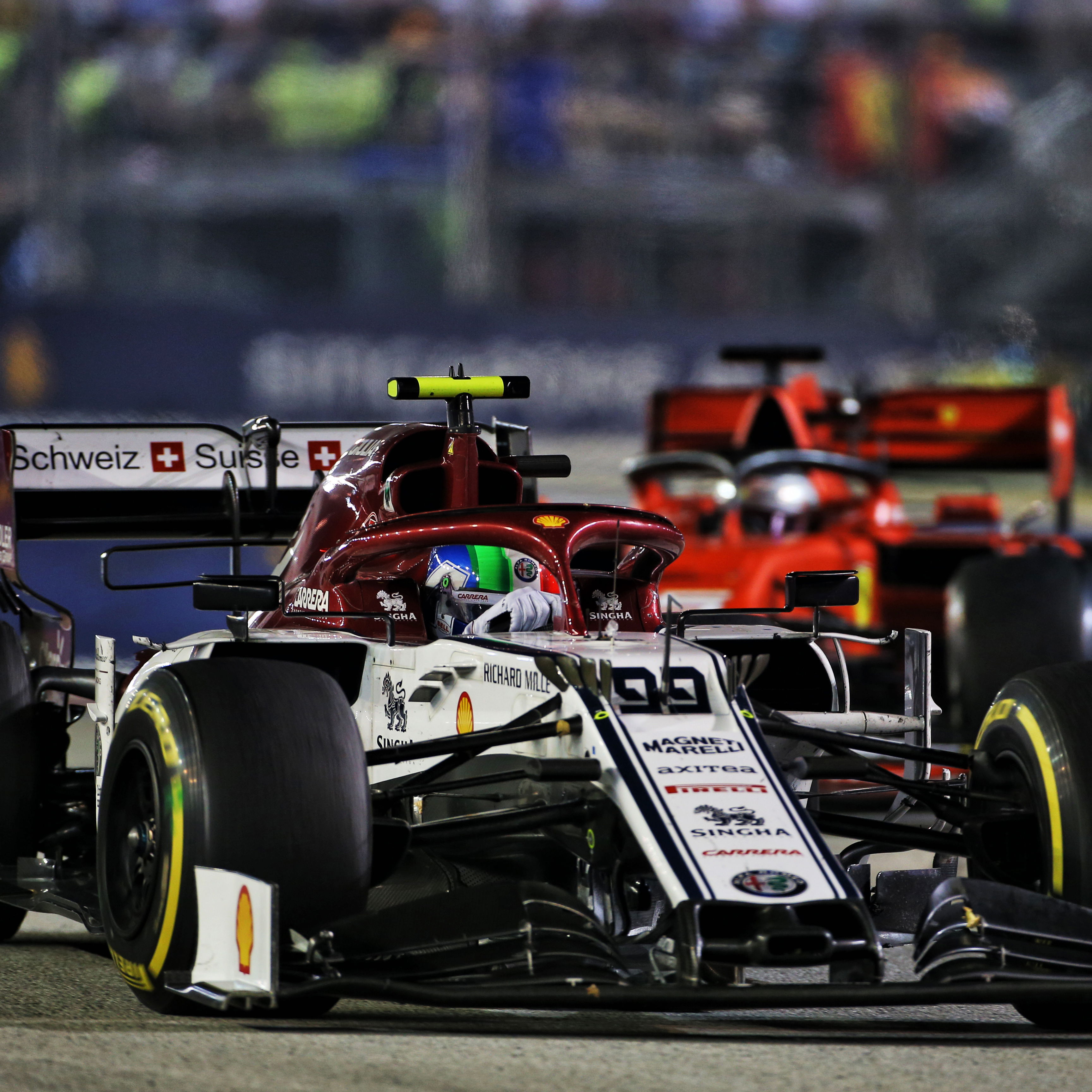 Antonio Giovinazzi leads in Singapore 