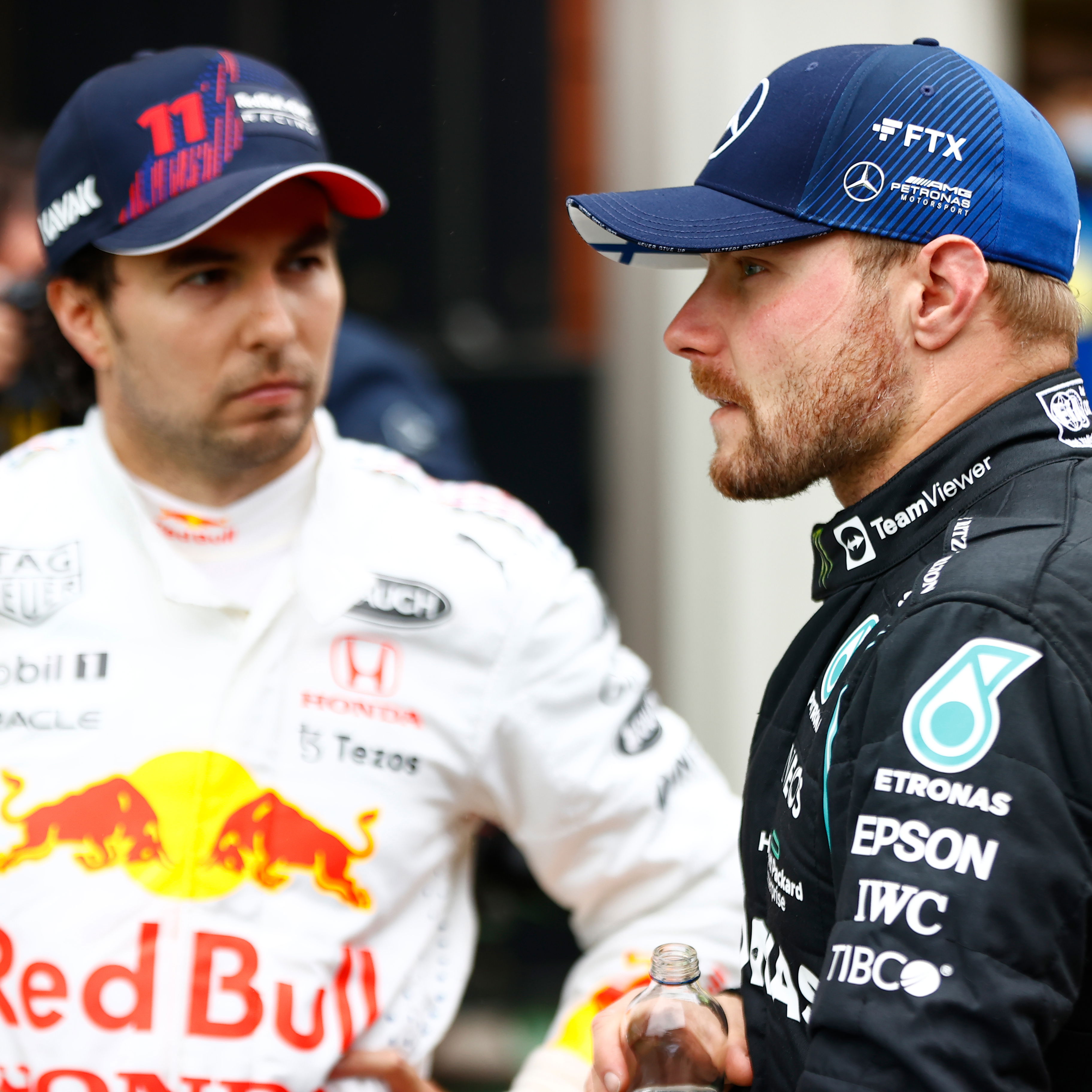 Bottas and Perez were on opposite sides of the 2021 title battle