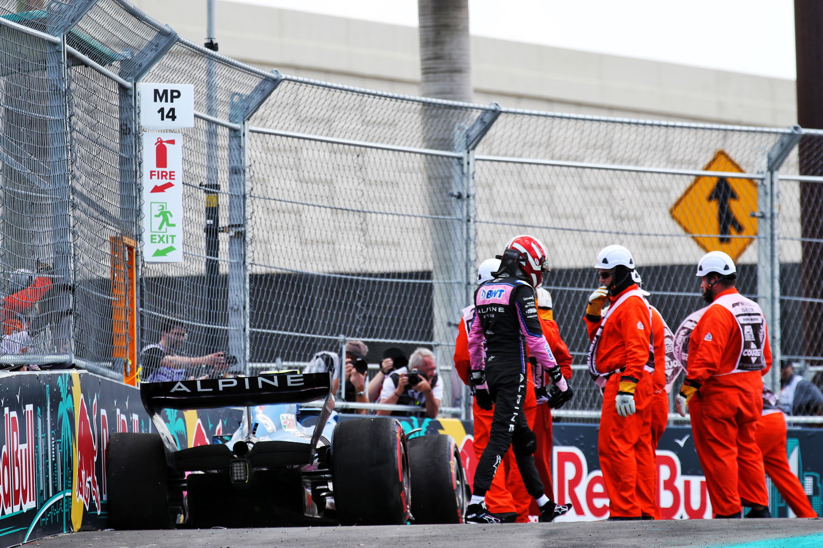 Ocon crashed heavily during practice at the 2022 Miami GP