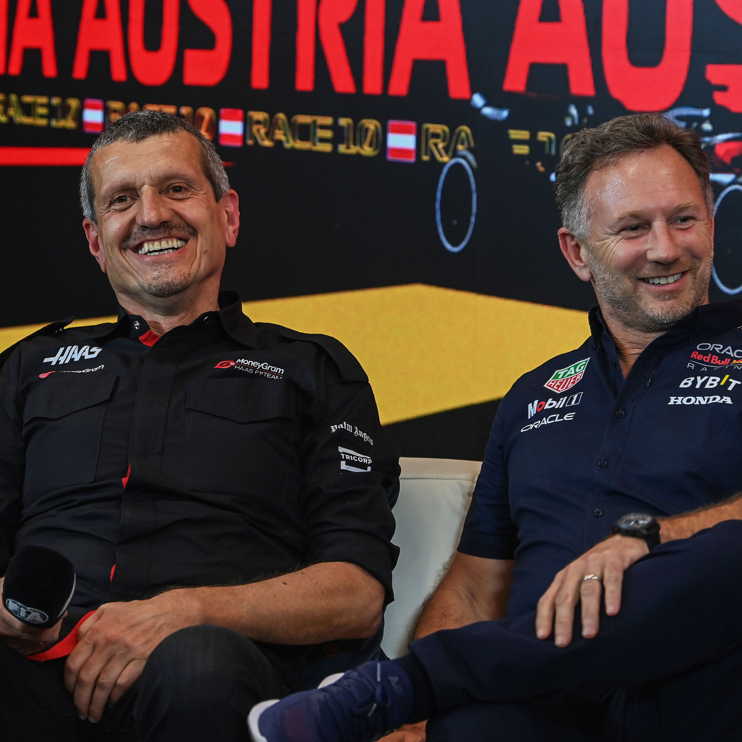 Guenther Steiner and Christian Horner 