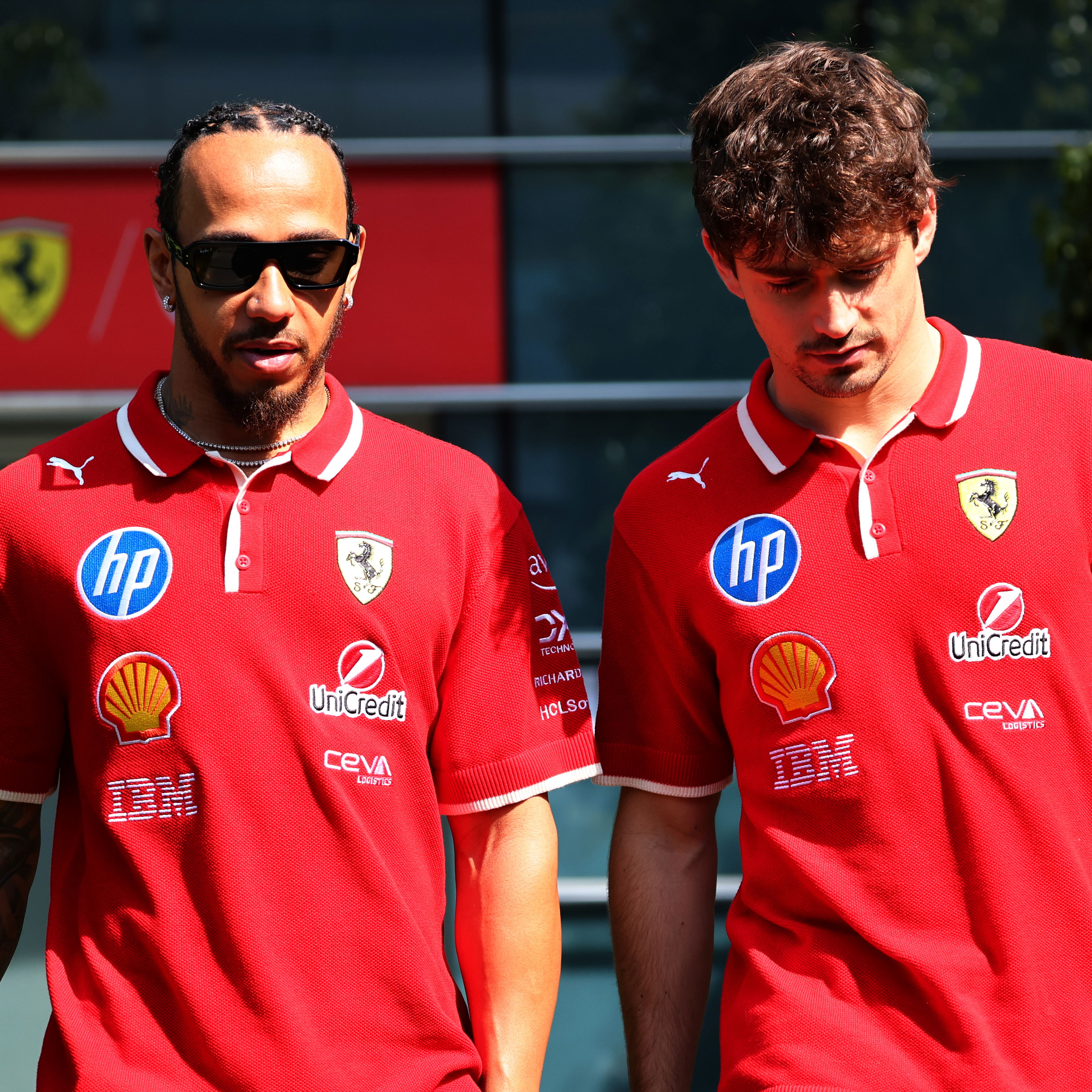Lewis Hamilton and Charles Leclerc
