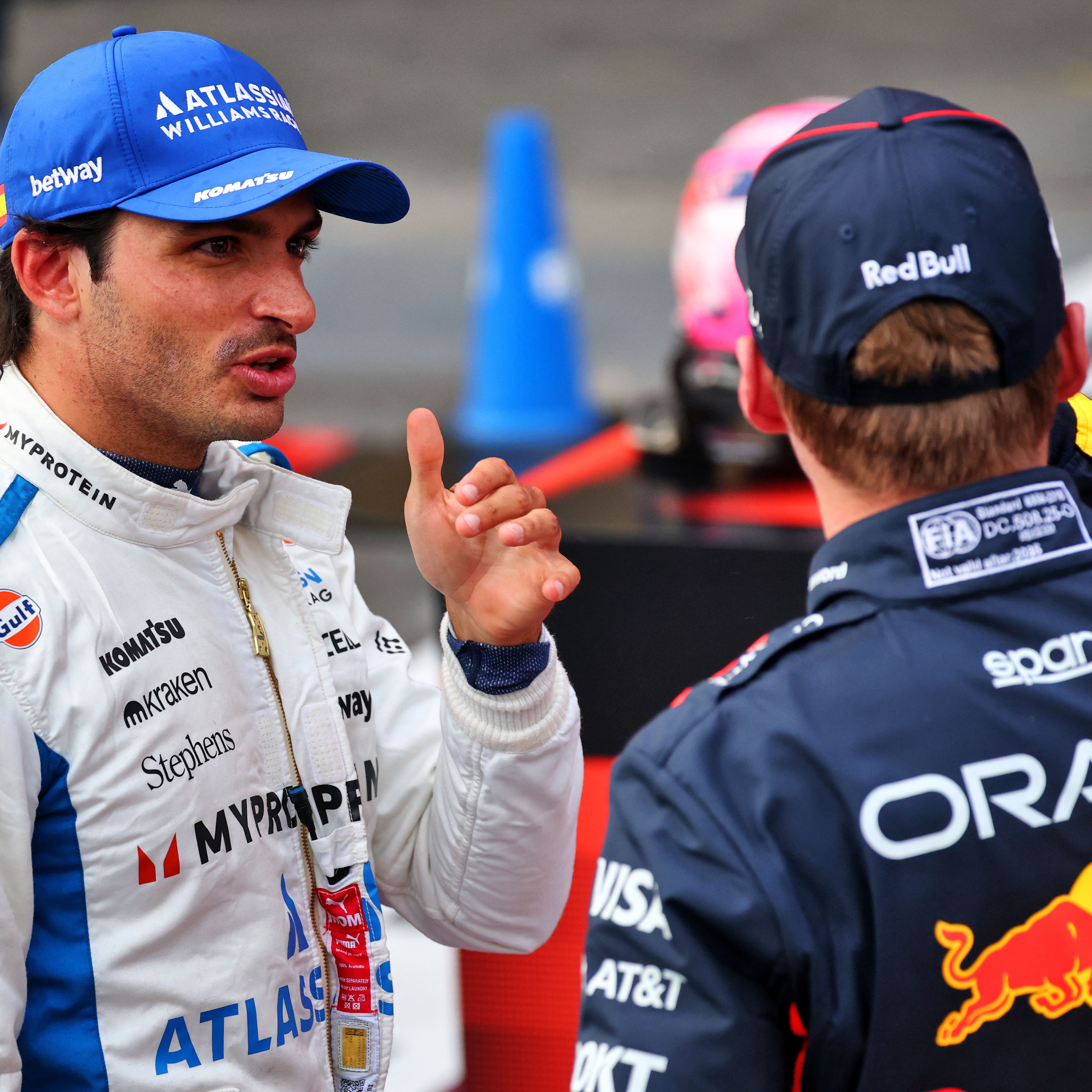 Carlos Sainz and Max Verstappen