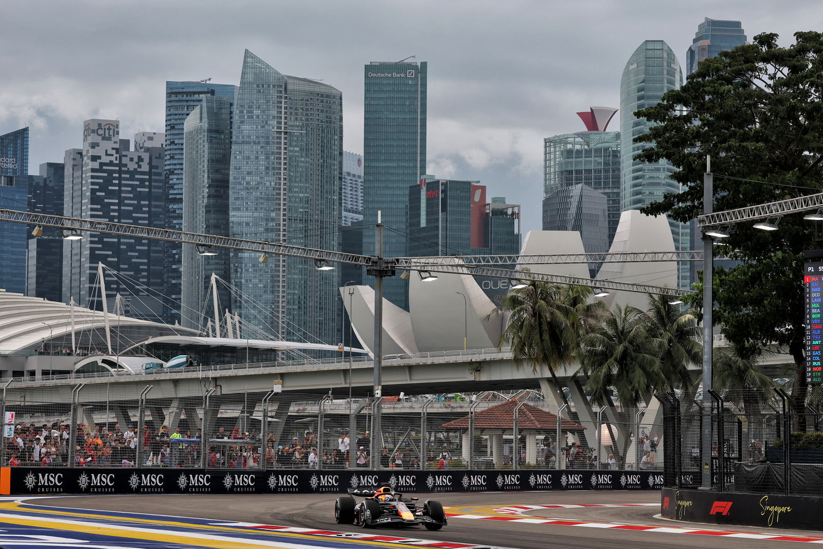 Max Verstappen on track in Singapore 