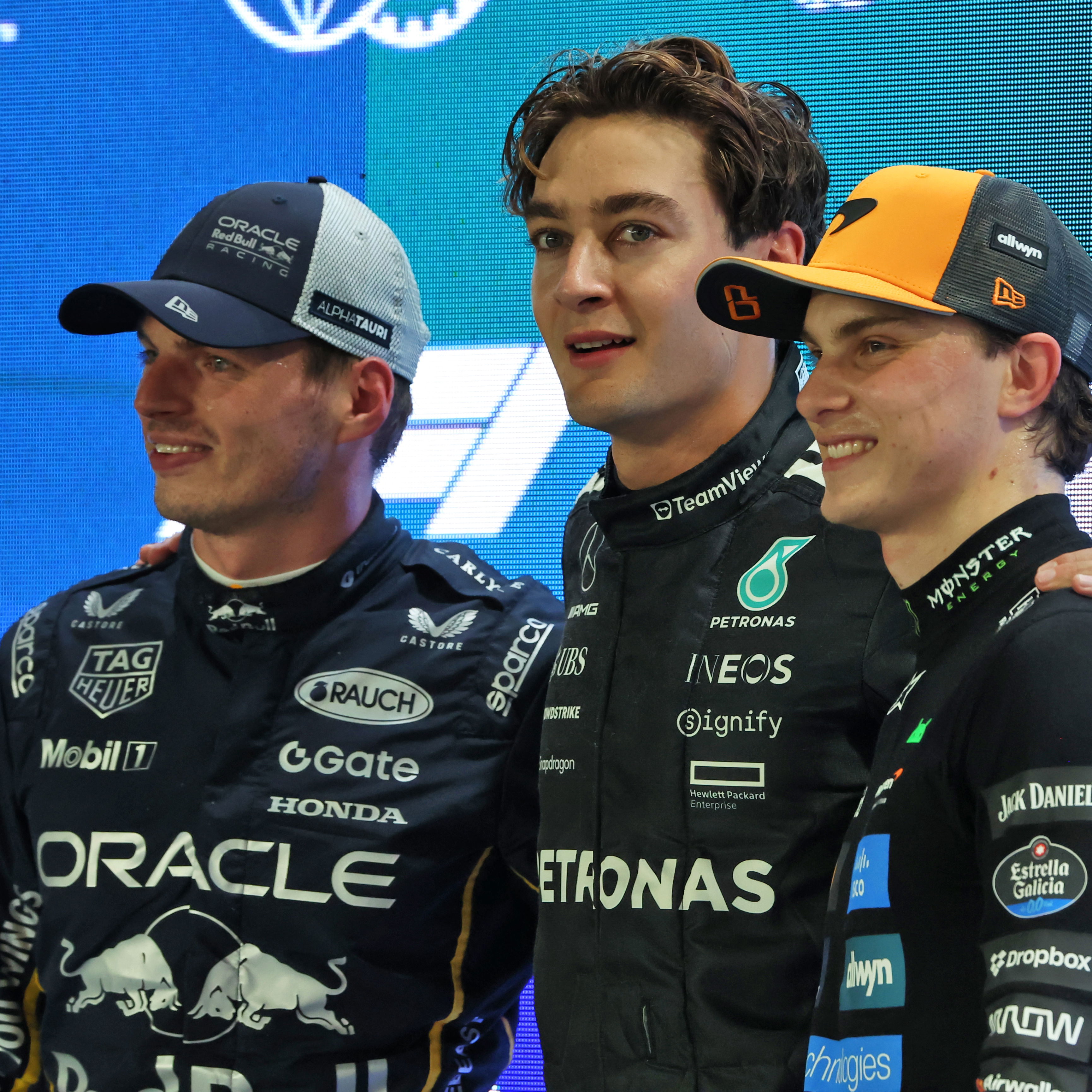 The top three starters at the Singapore Grand Prix