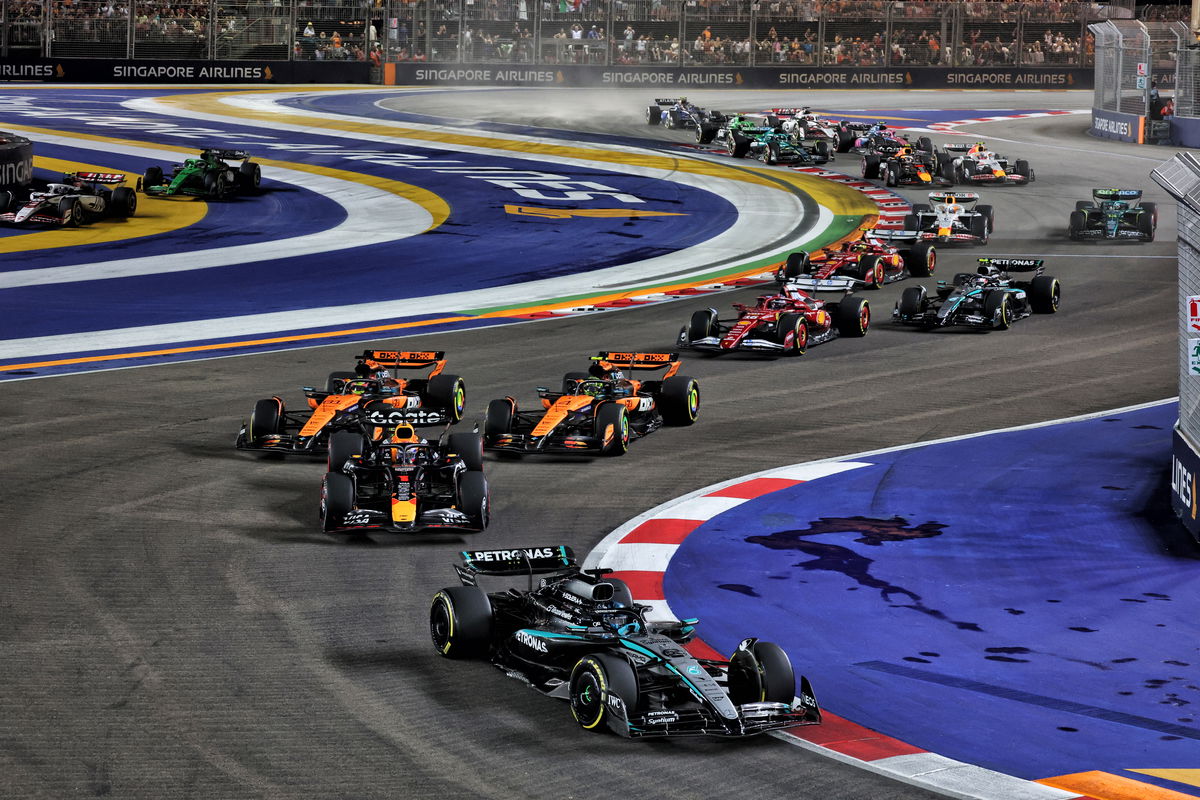 2025 F1 Singapore Grand Prix LIVE: Tension as McLaren pair clash early on