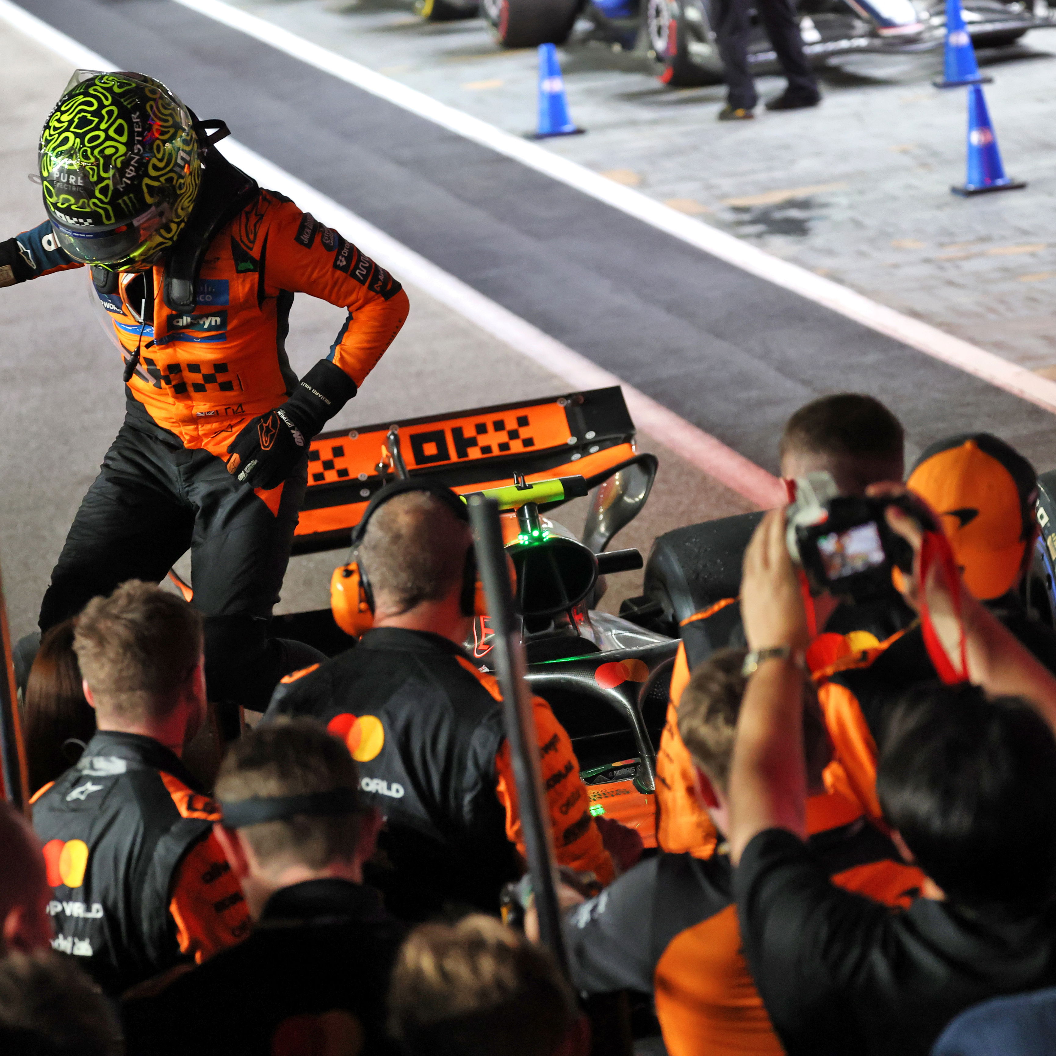 Norris celebrates third place