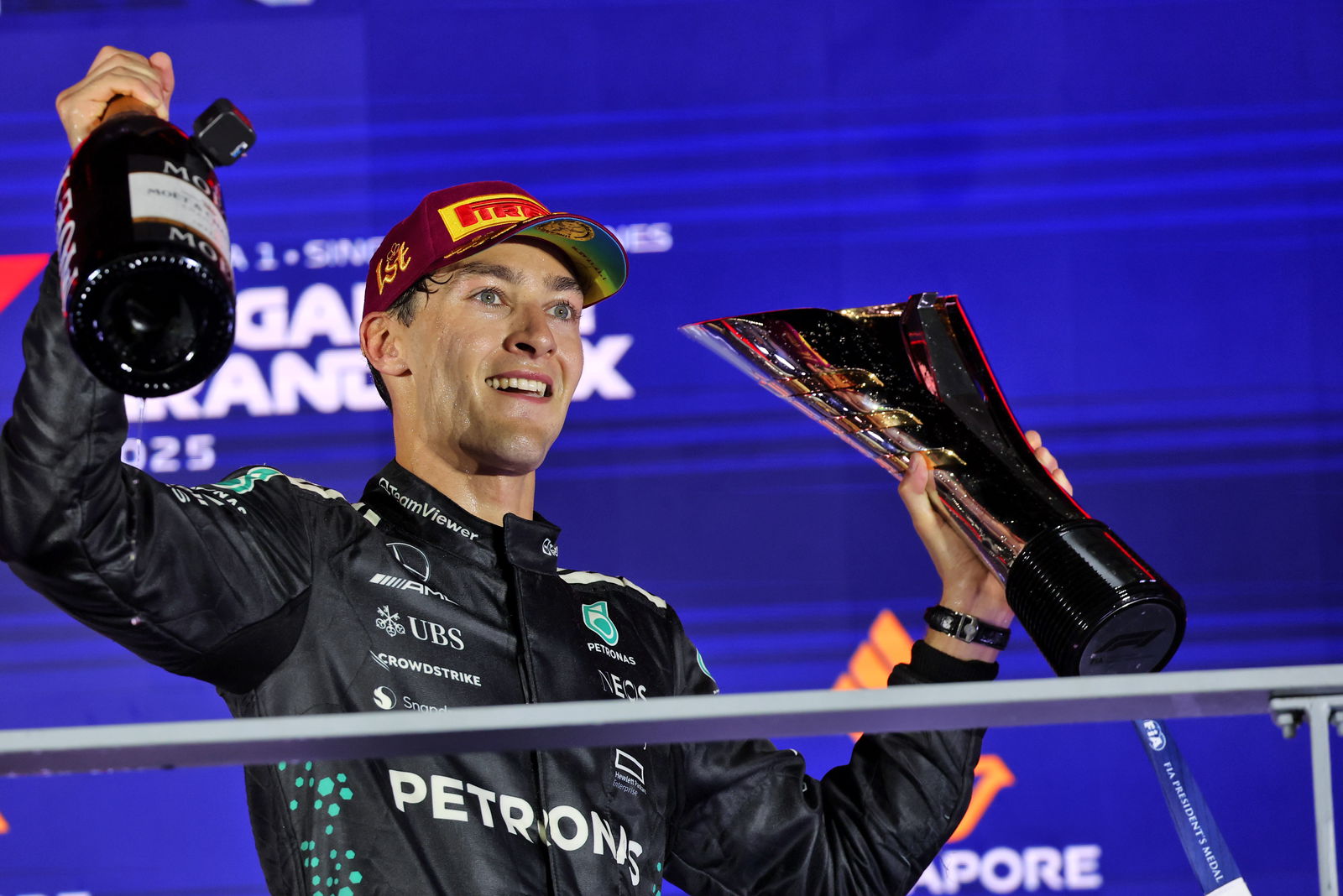 Russell claimed his second win of 2025 in Singapore 