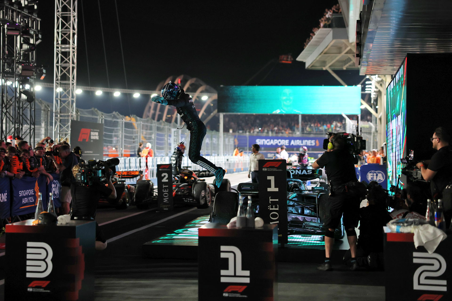 Russell celebrates second win of 2025