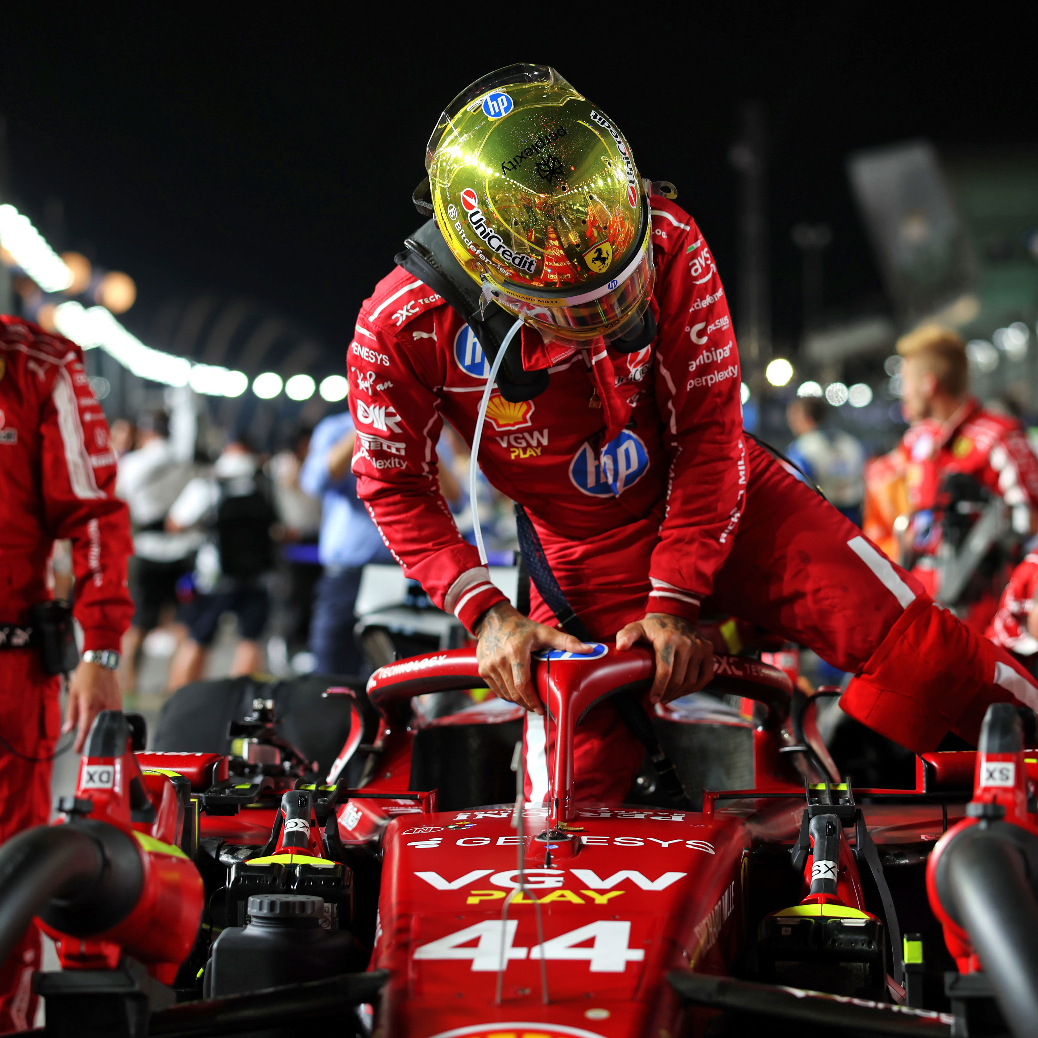 Hamilton dropped to P8 after a penalty