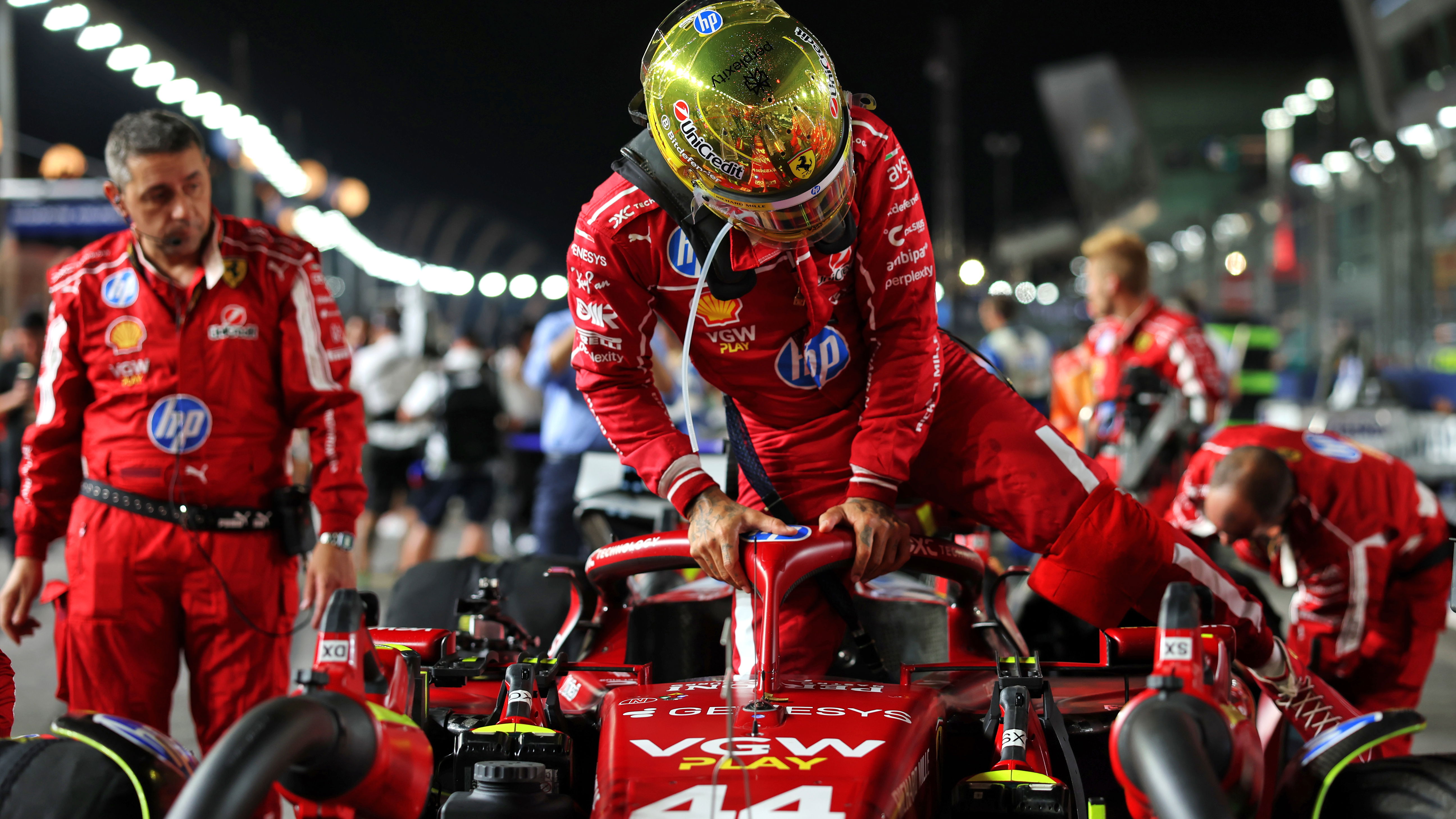 Hamilton dropped to P8 after a penalty