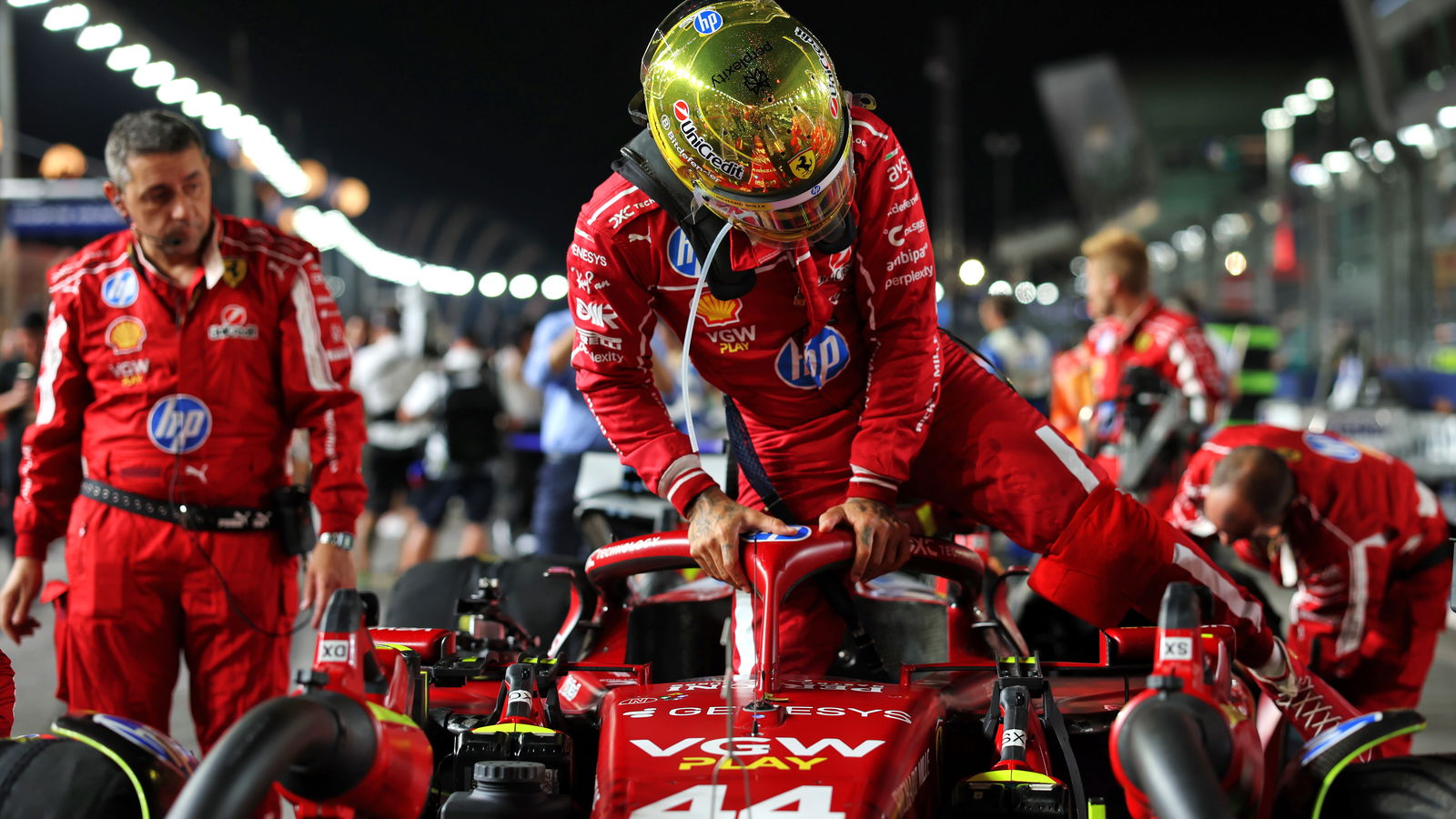 Hamilton dropped to P8 after a penalty