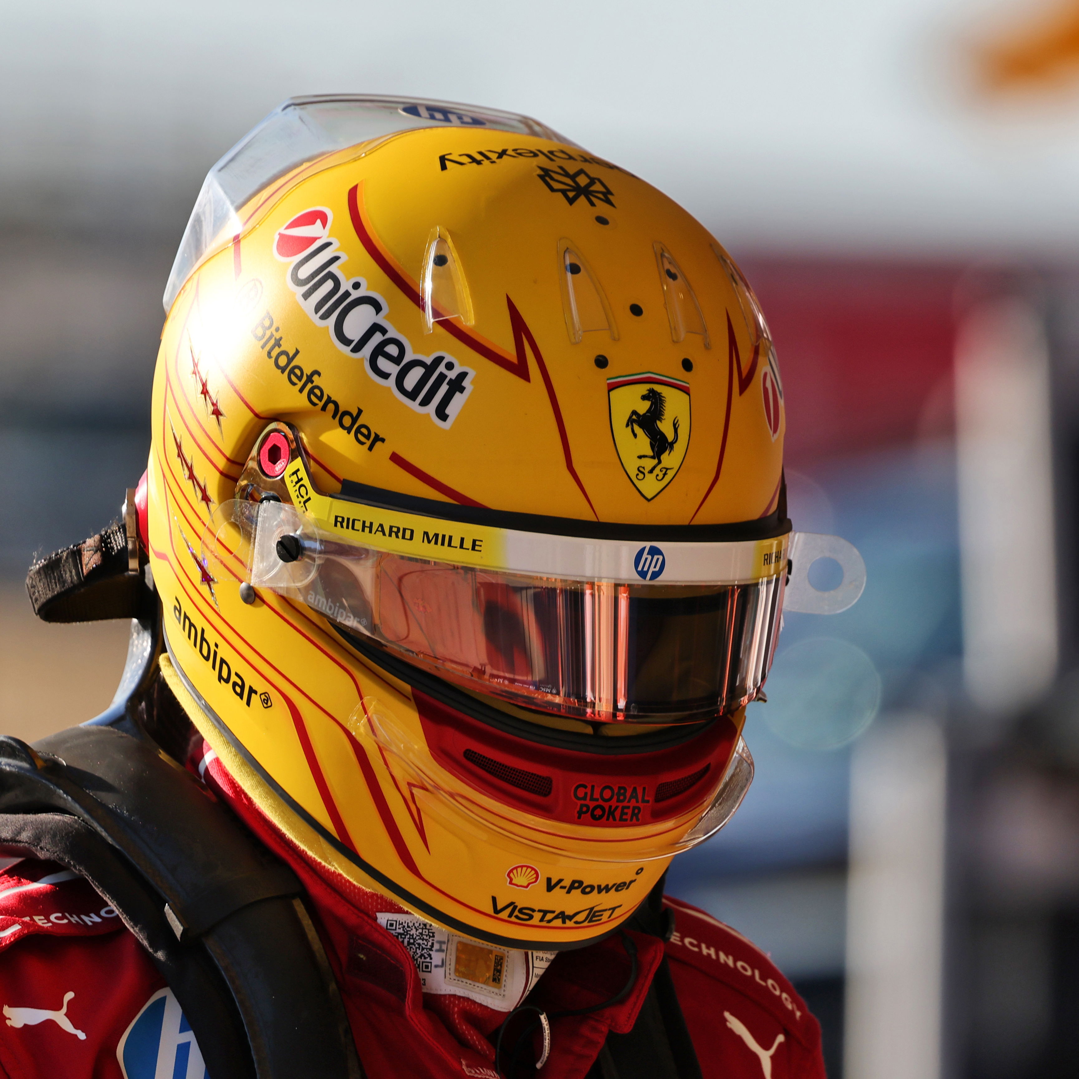 Hamilton equalled his best result for Ferrari in the US GP