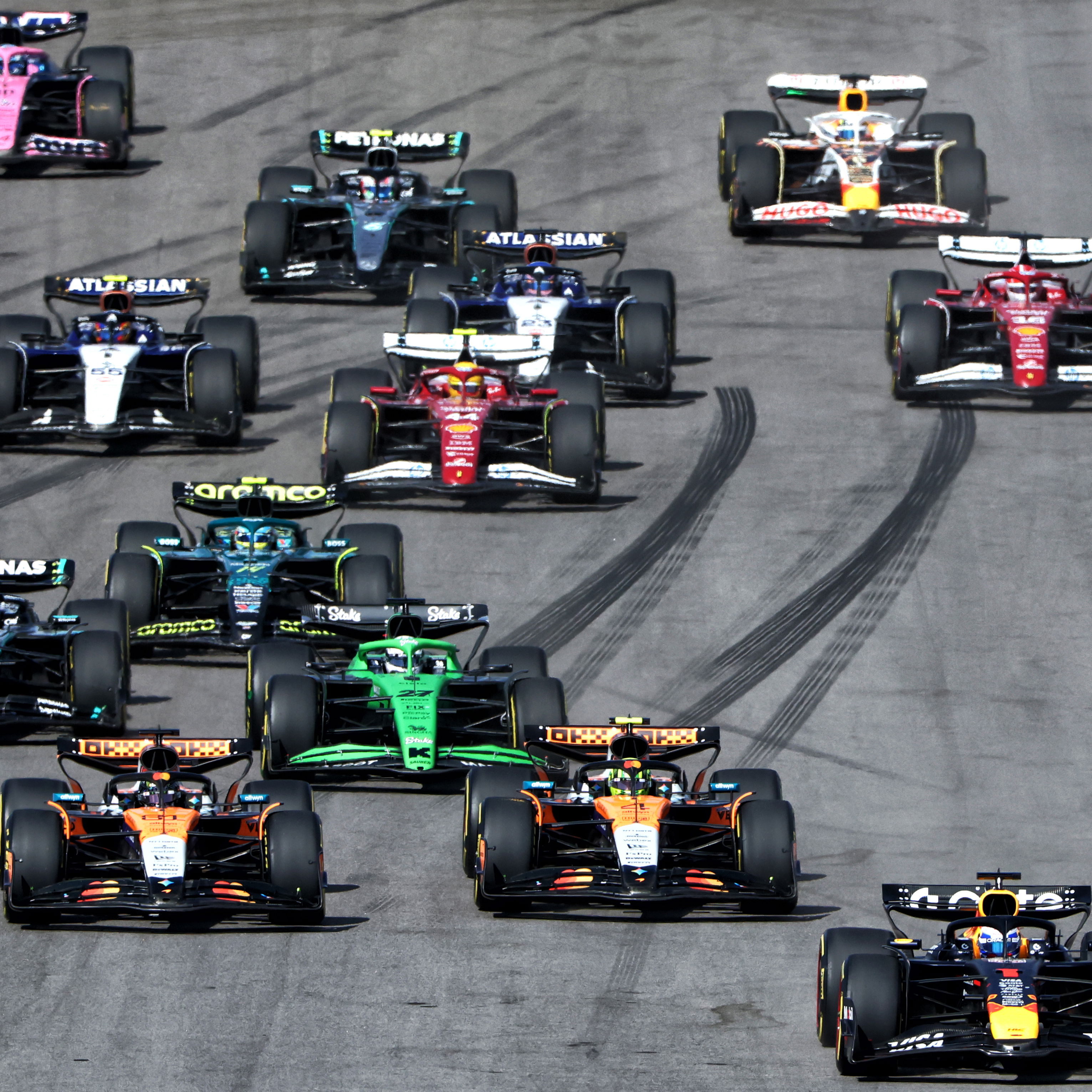 Start of the US GP sprint 