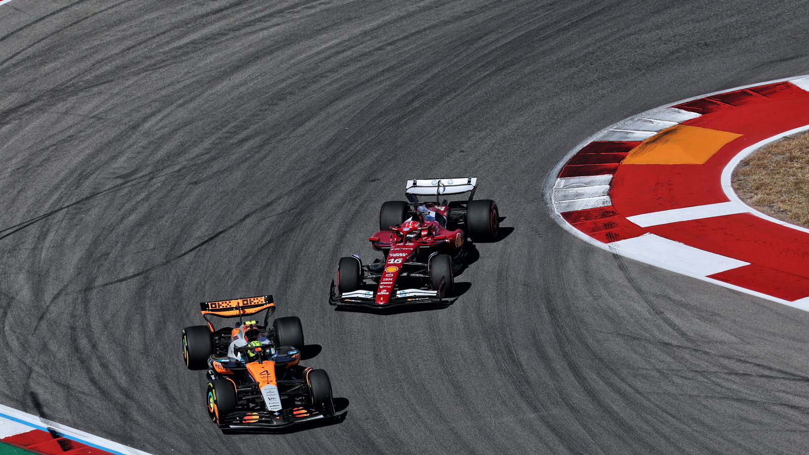 Lando Norris and Charles Leclerc