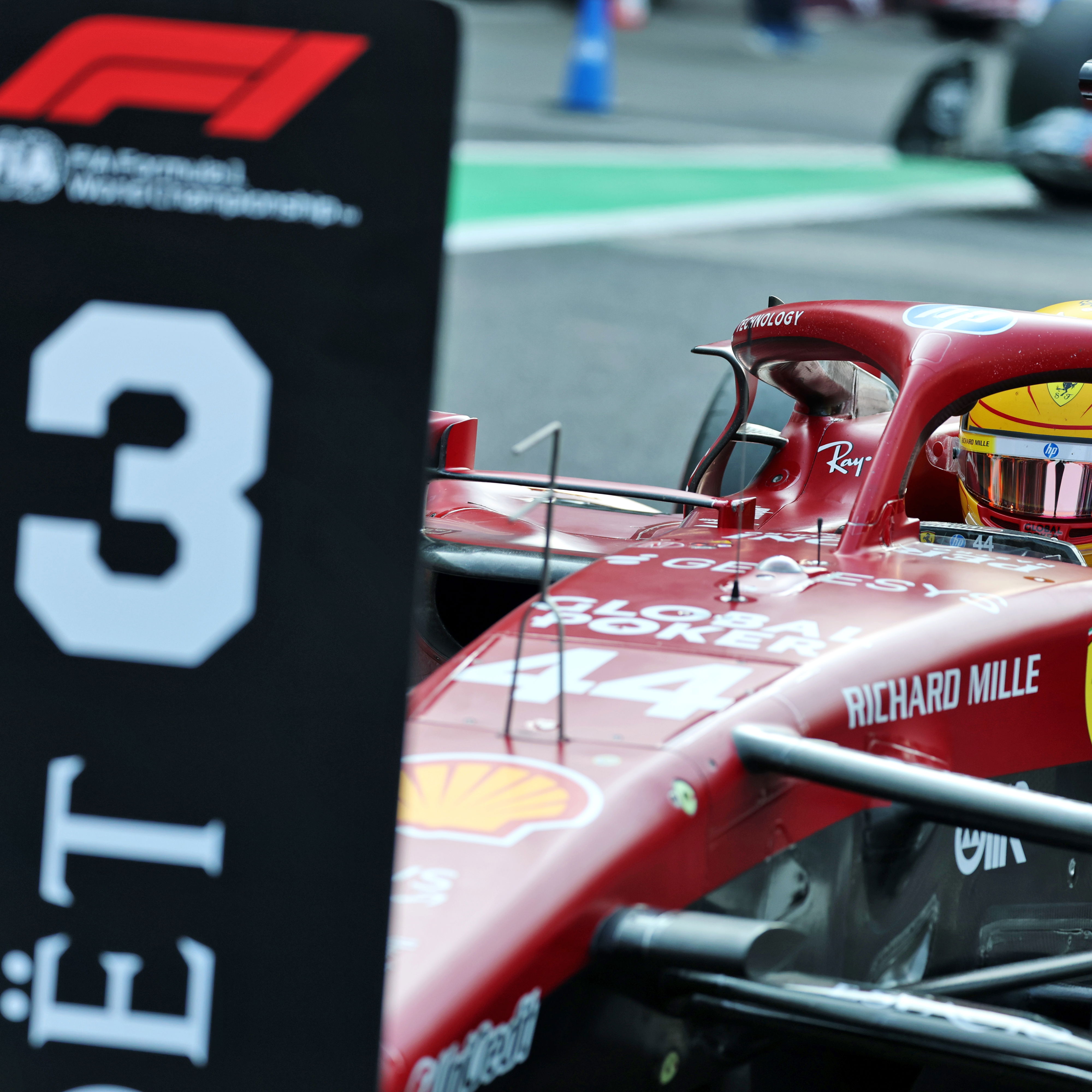 Hamilton scored his best qualifying result for Ferrari