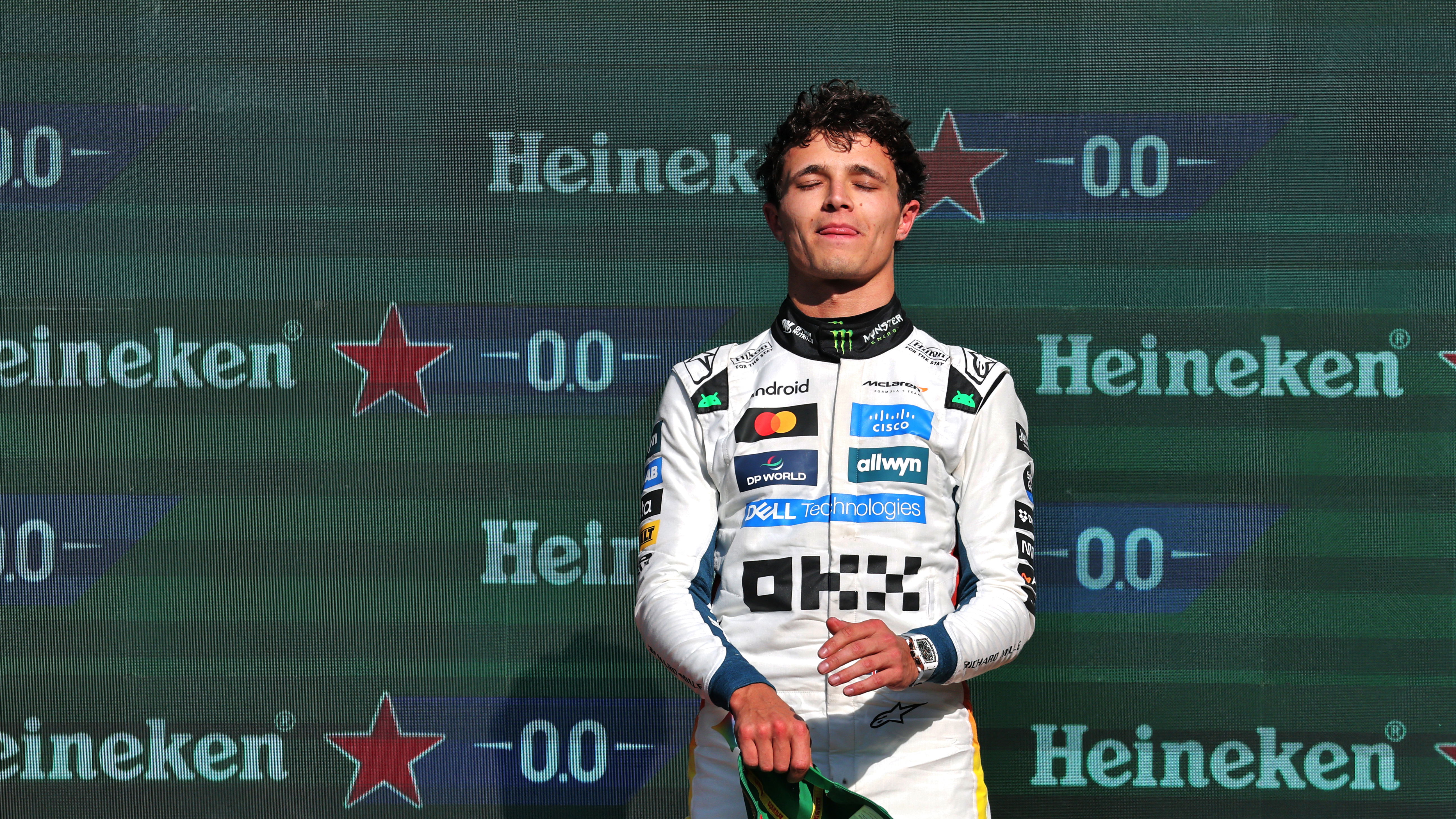 Norris was booed on the podium 