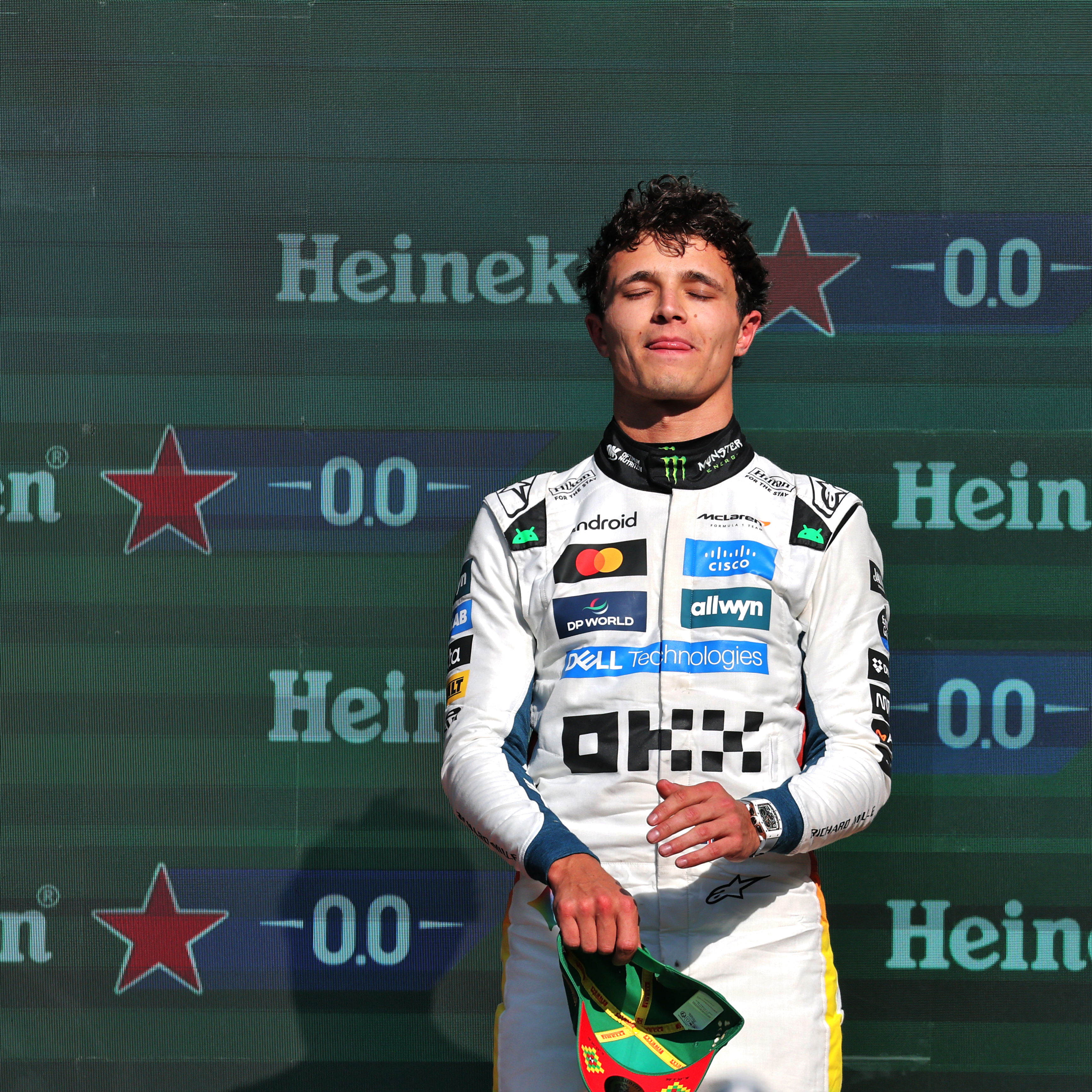 Norris was booed on the podium