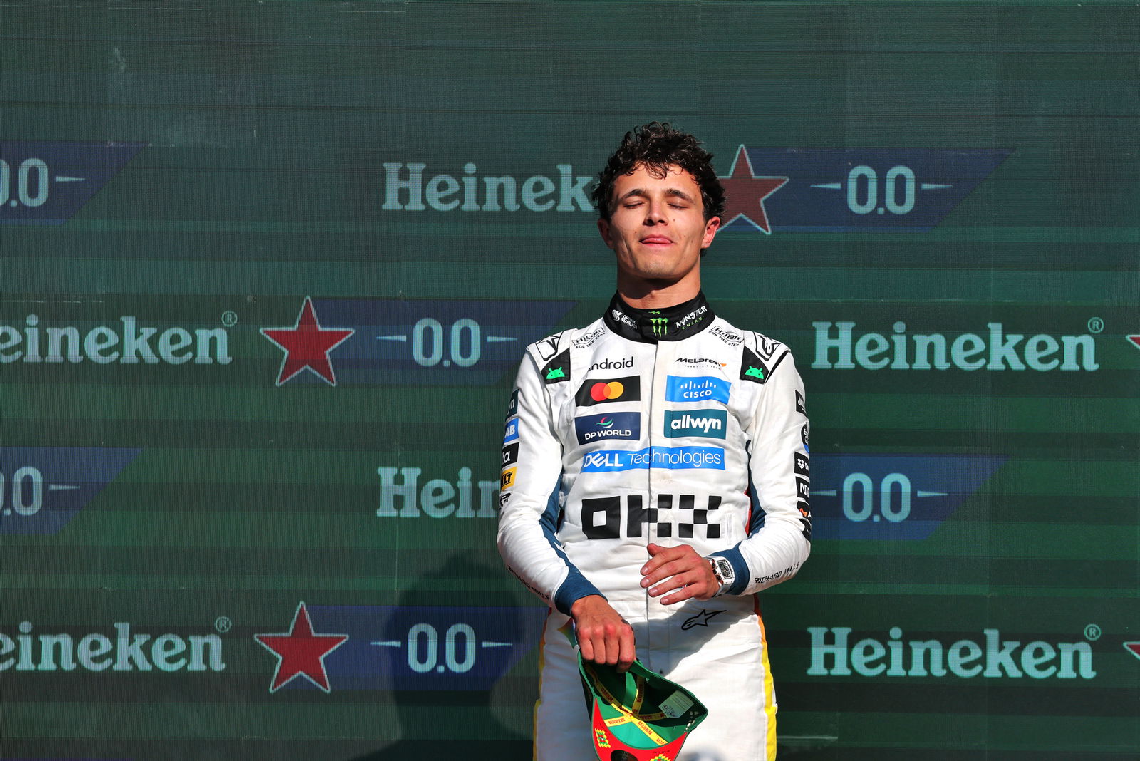 Norris was booed on the podium