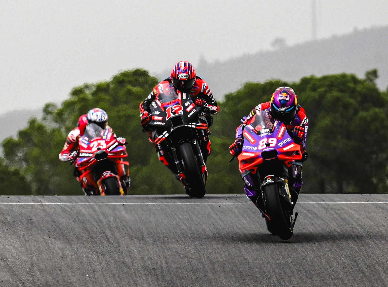 Jorge Martin leads, 2024 Portimao MotoGP