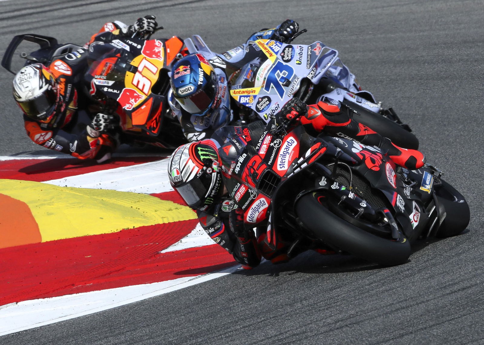 Marco Bezzecchi, Pedro Acosta, Alex Marquez, 2025 Portimao MotoGP