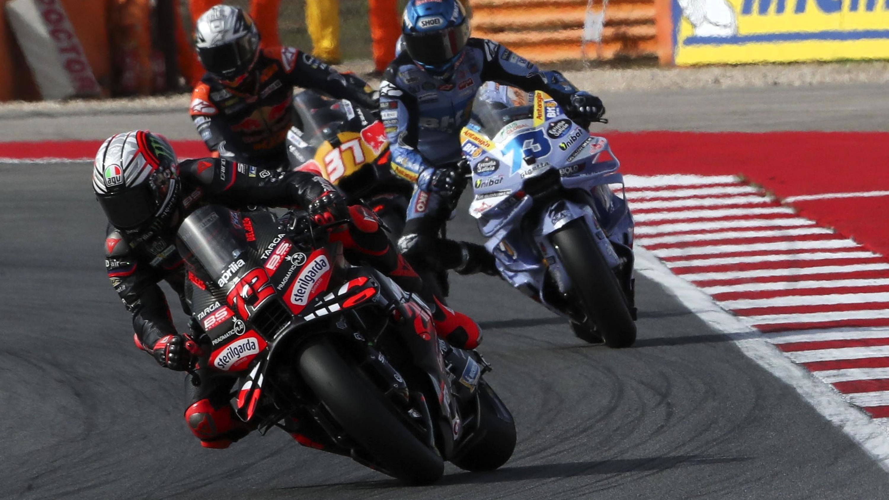 Marco Bezzecchi, Alex Marquez, Pedro Acosta, 2025 Portimao MotoGP