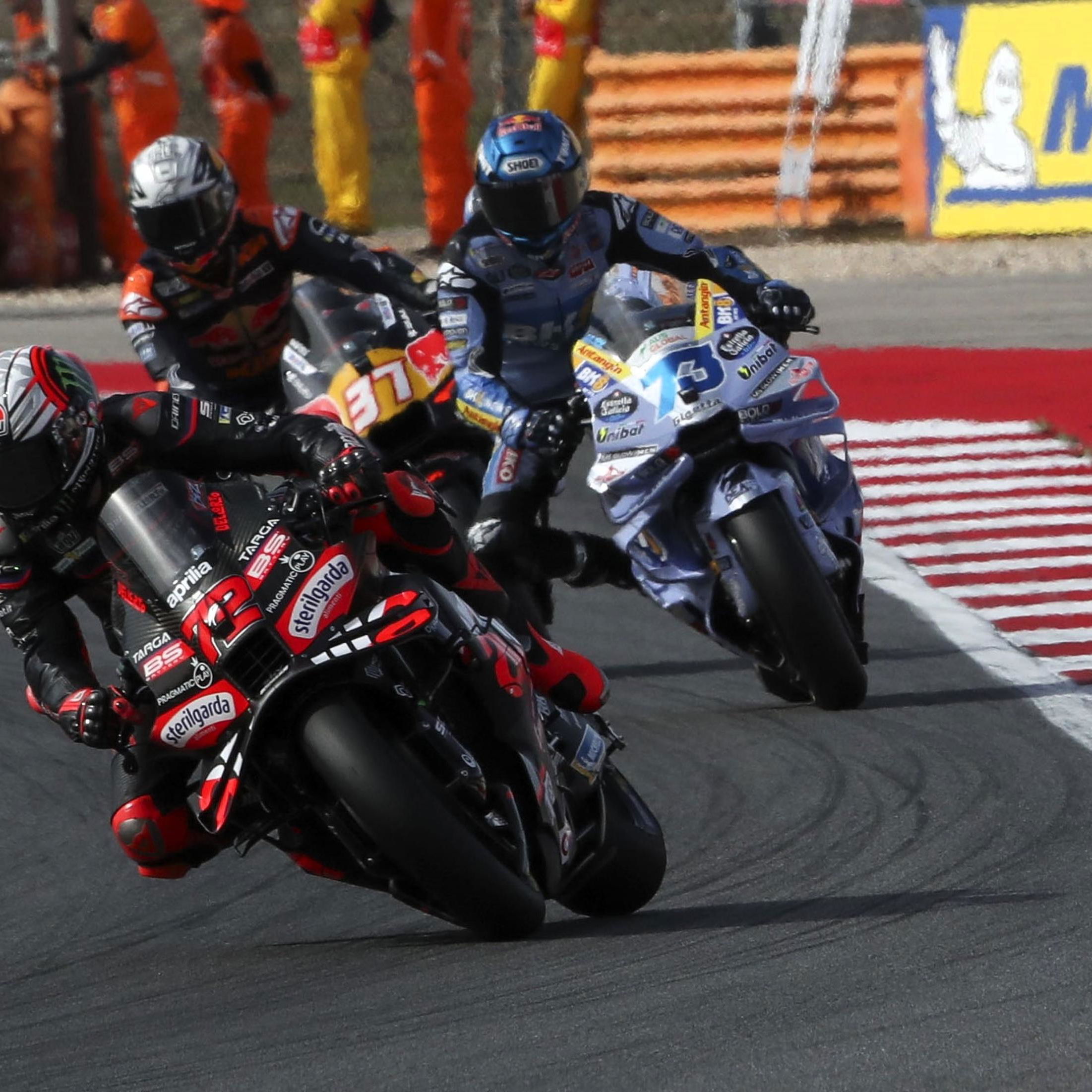 Marco Bezzecchi, Alex Marquez, Pedro Acosta, 2025 Portimao MotoGP