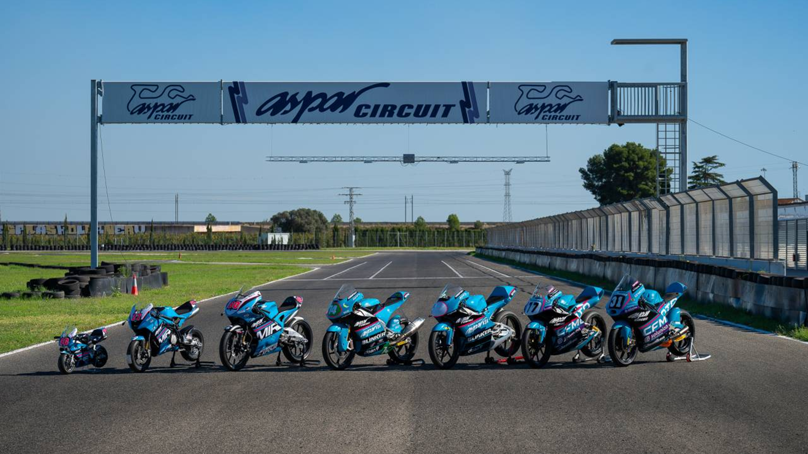 MIR Racing Aspar Cup bikes at the Aspar Circuit. Credit: Aspar Team.