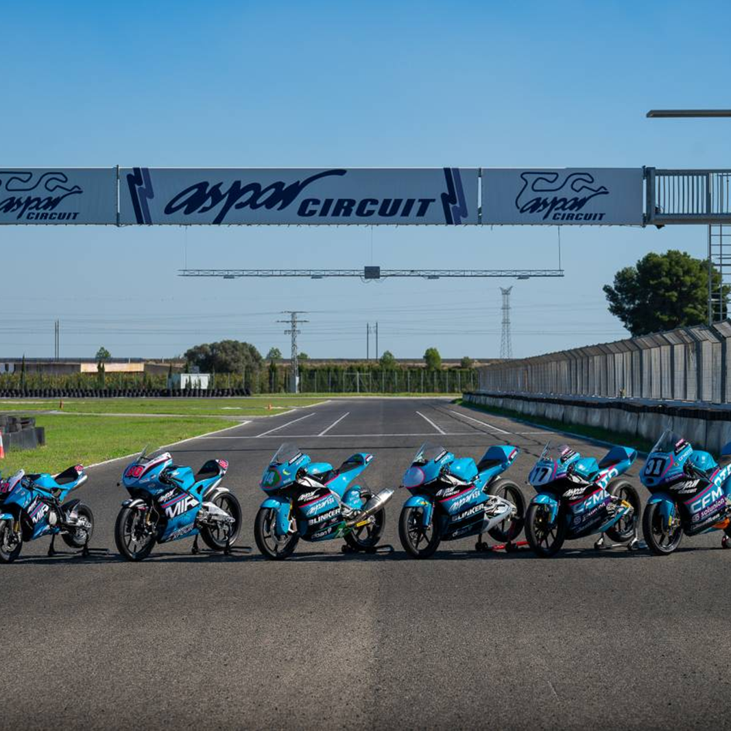MIR Racing Aspar Cup bikes at the Aspar Circuit. Credit: Aspar Team.