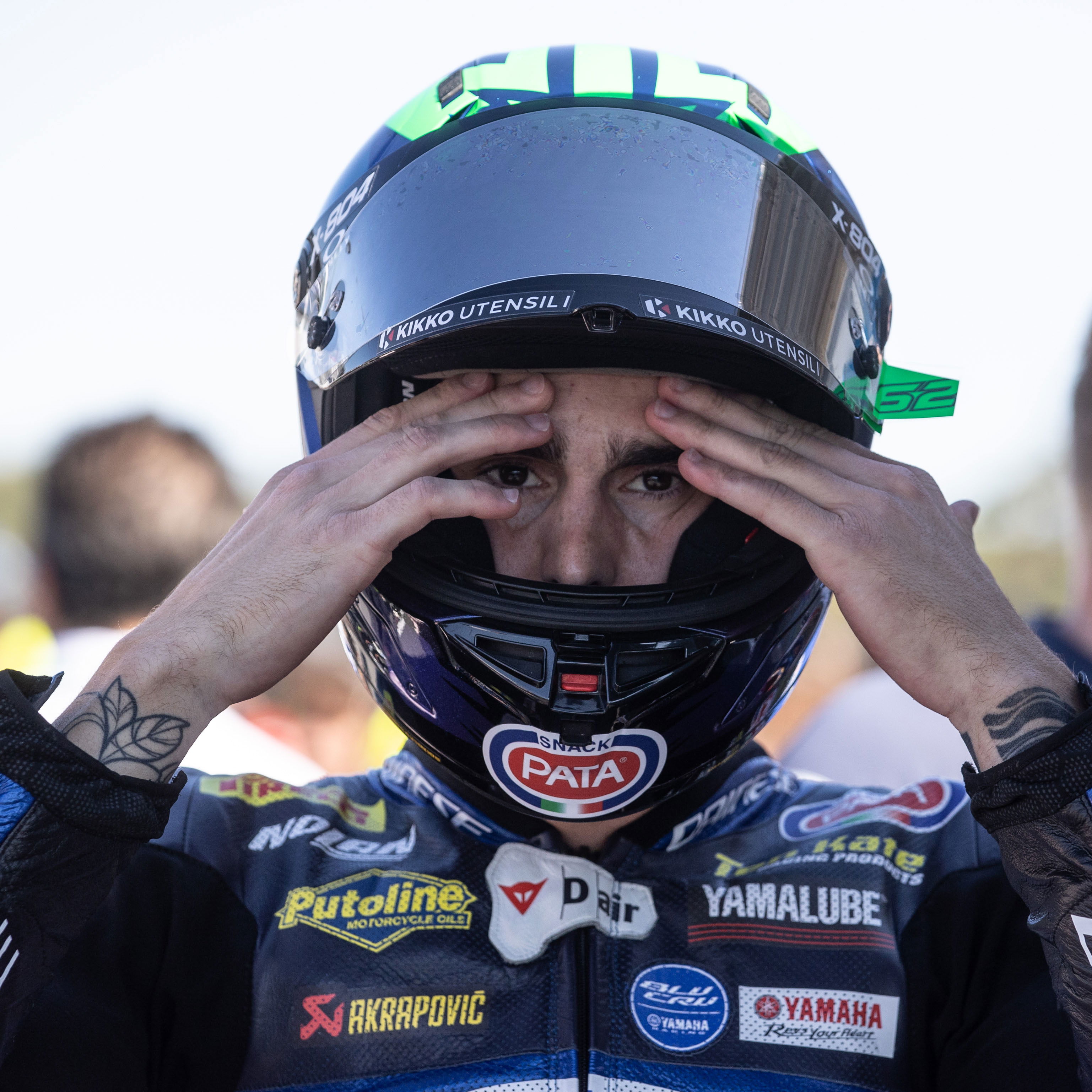 Stefano Manzi, 2025 Estoril WorldSBK, grid. Credit: Gold and Goose.